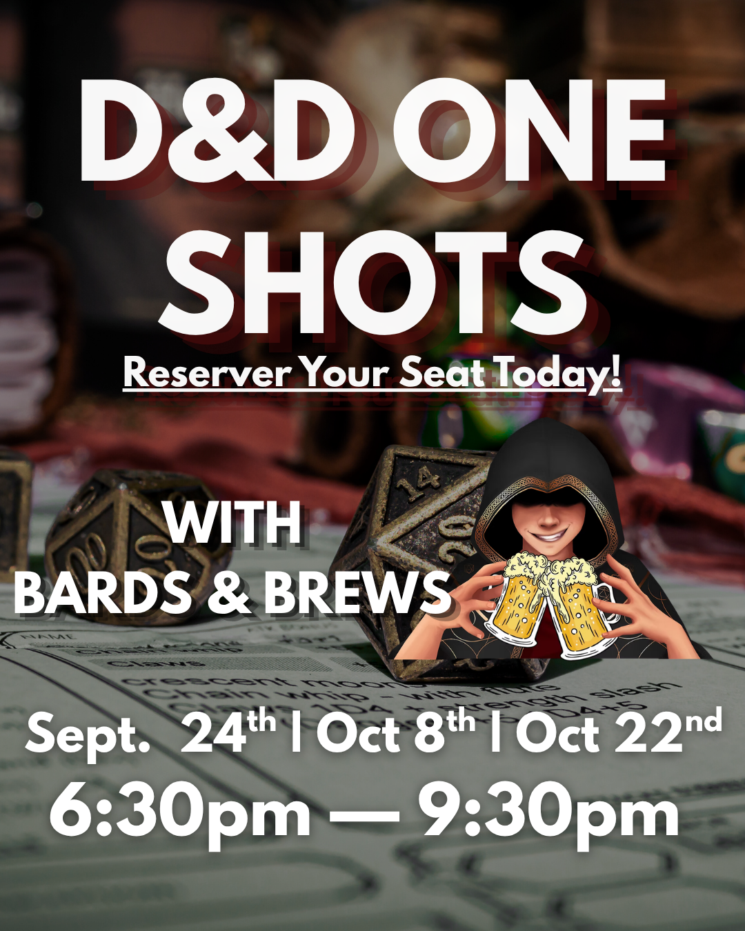 D&amp;D ONE SHOTS WITH BARDS &amp; BREWS