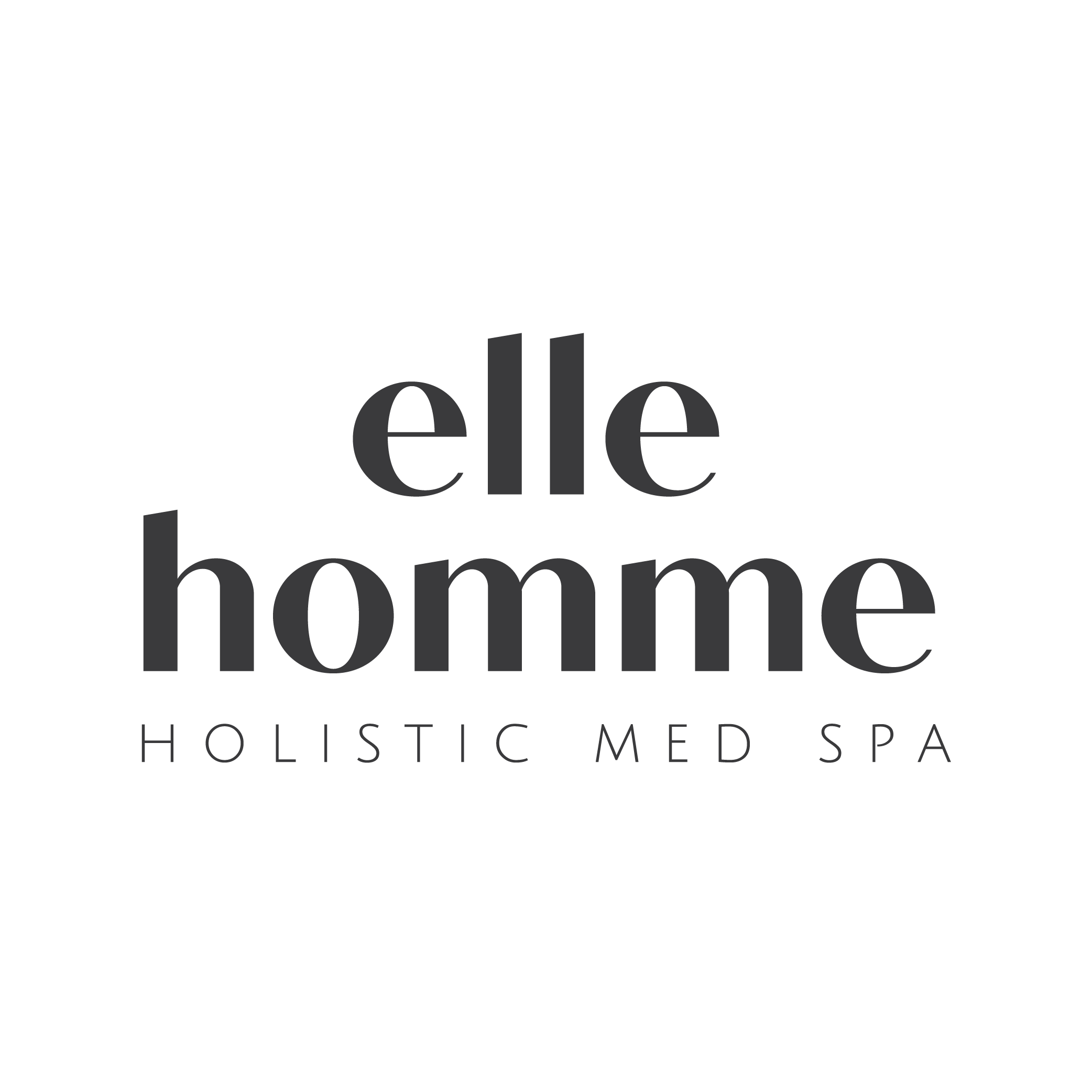 Elle Homme logo with the words "Holistic Med Spa" underneath