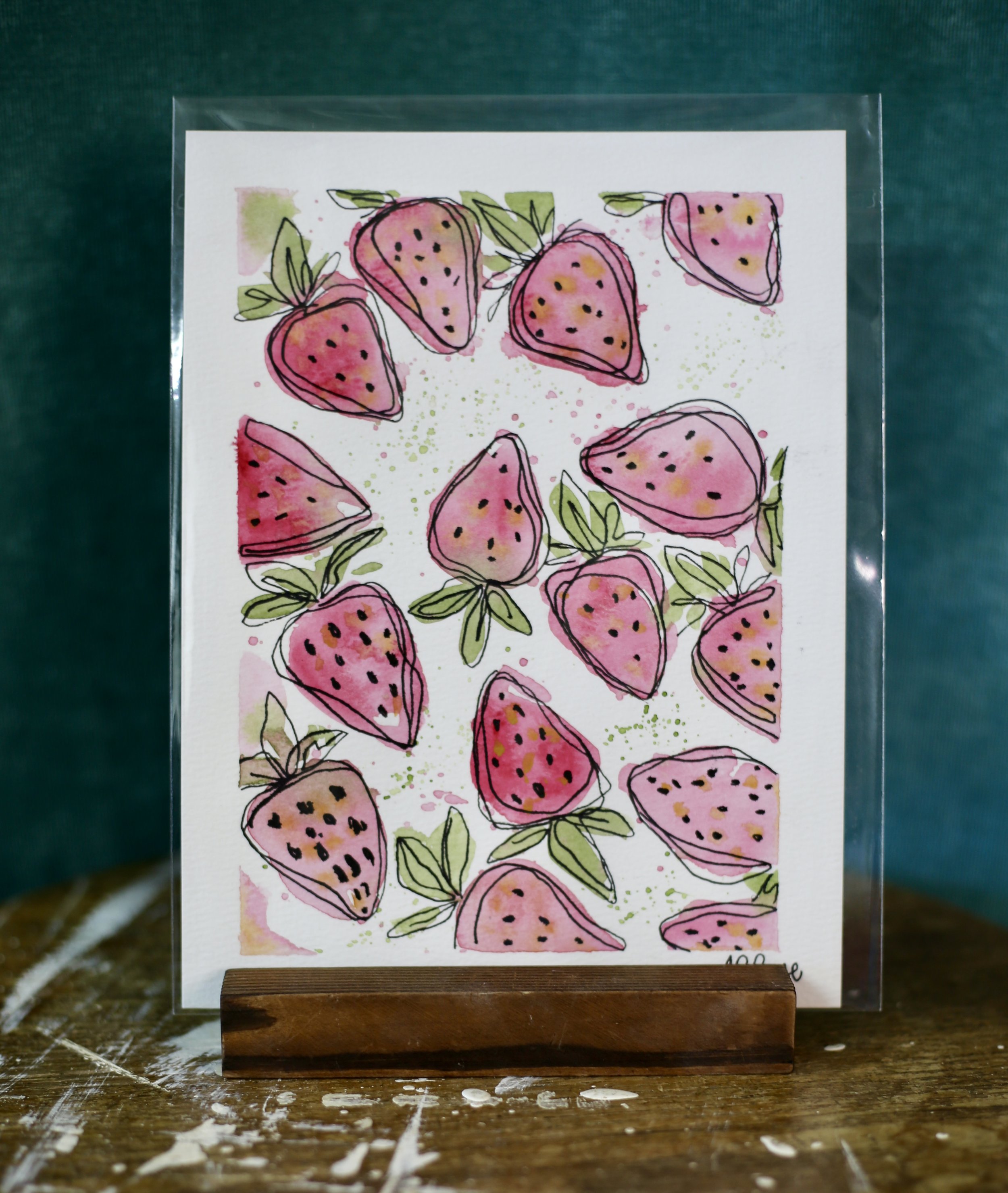 Watercolor - Strawberries