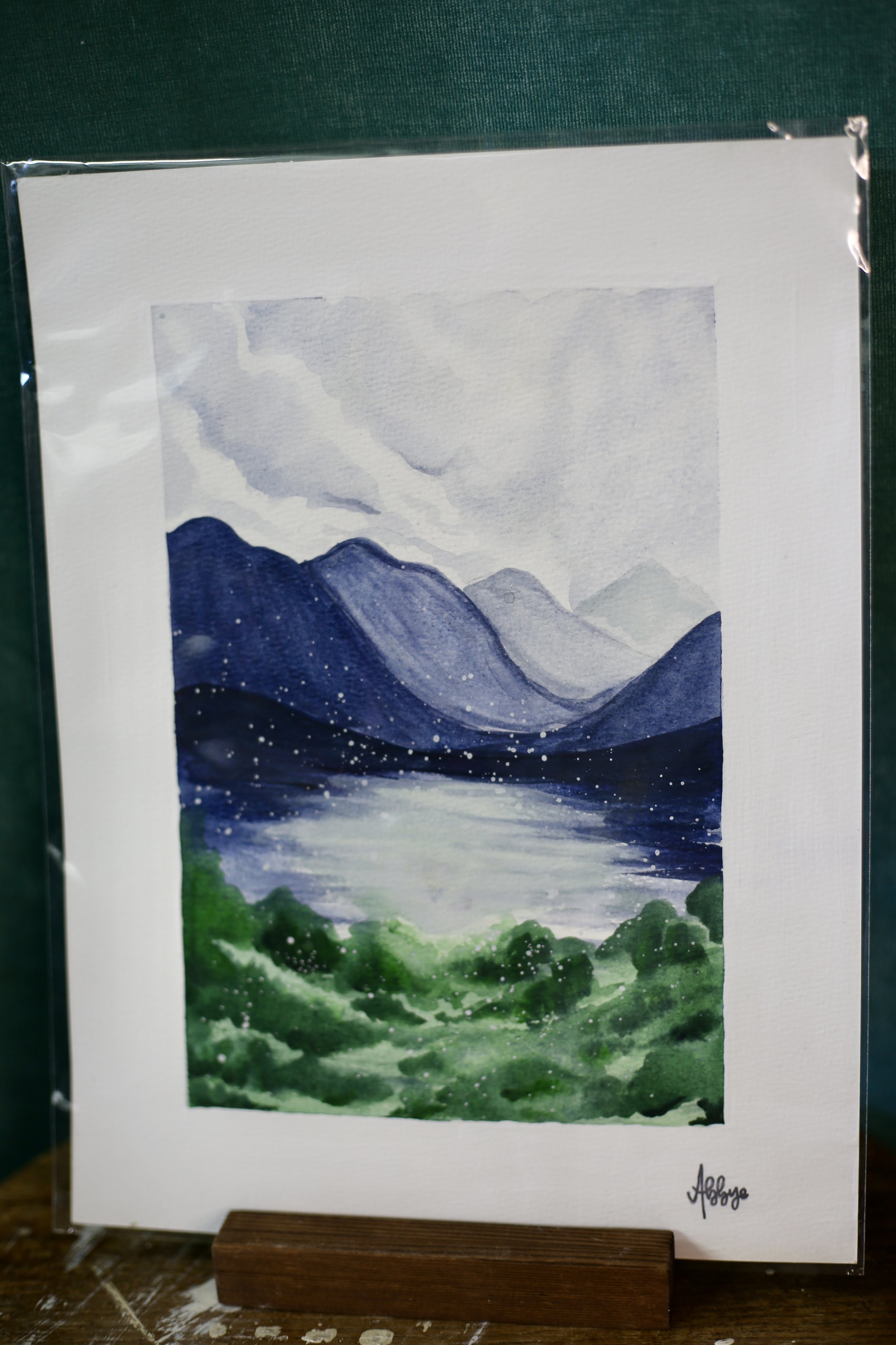 Watercolor - Mountain Landscape