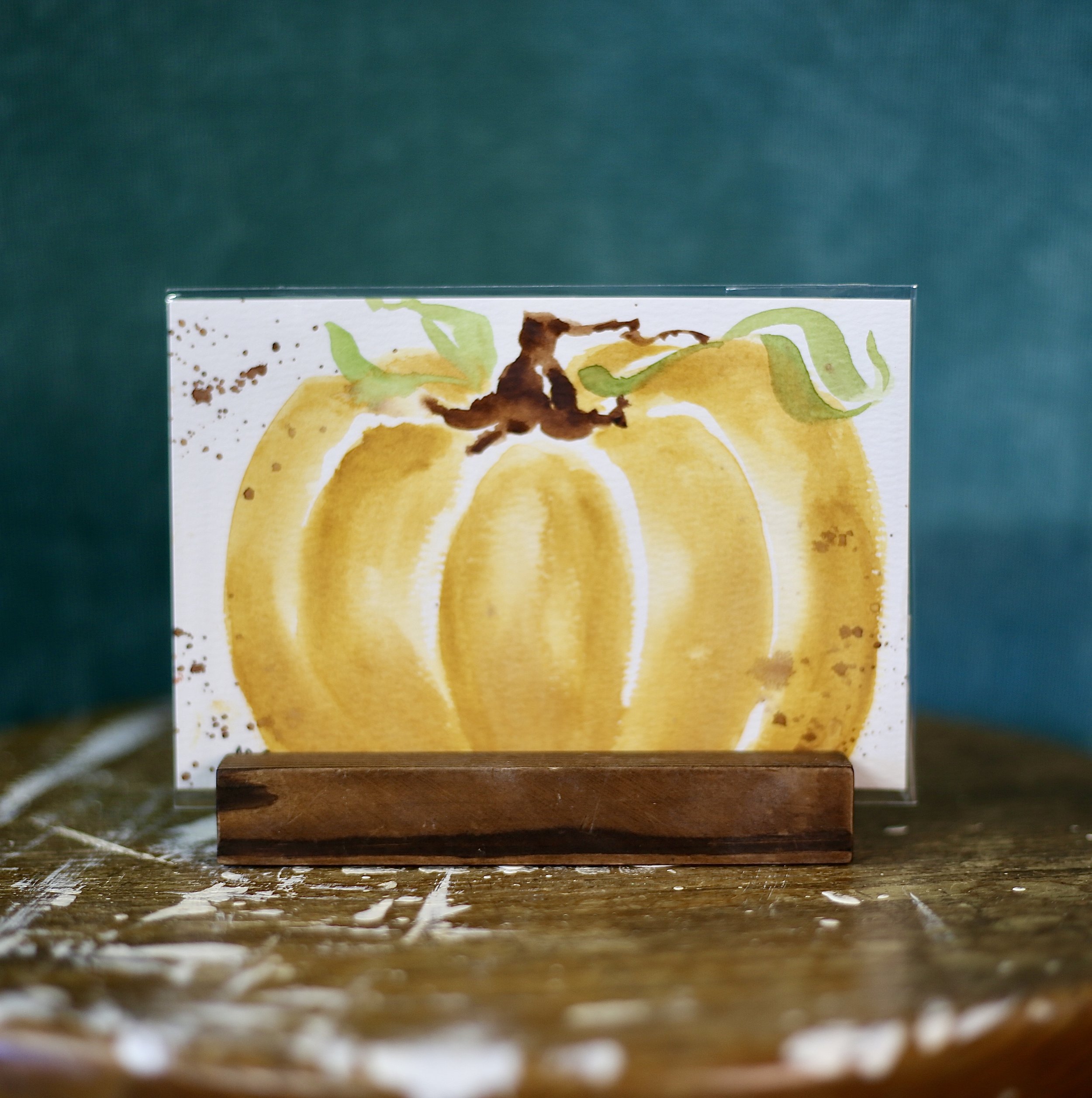 Watercolor - Yellow pumpkin