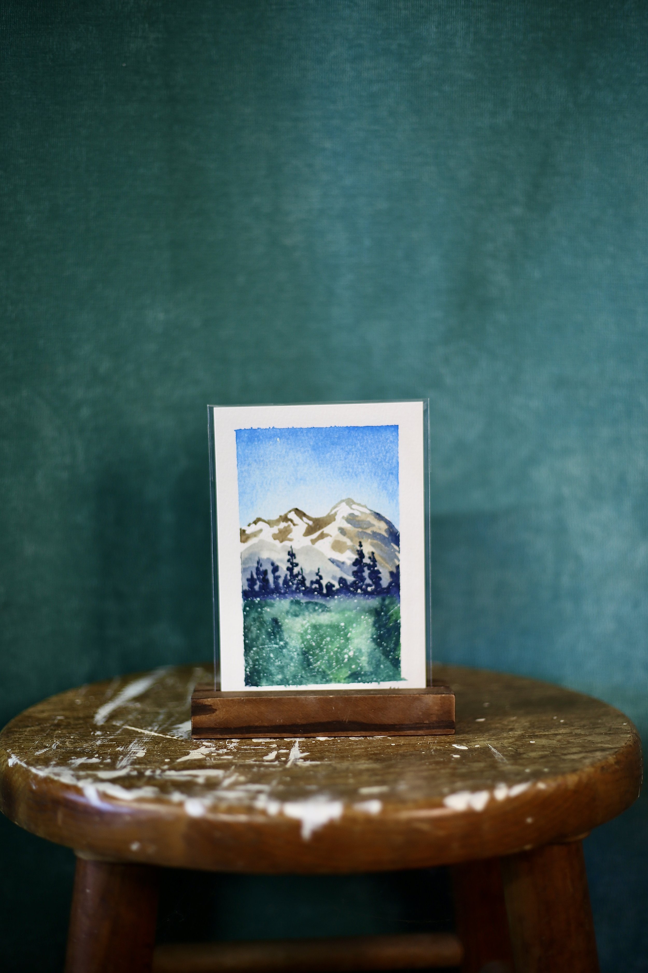 Watercolor - Mountain Landscape