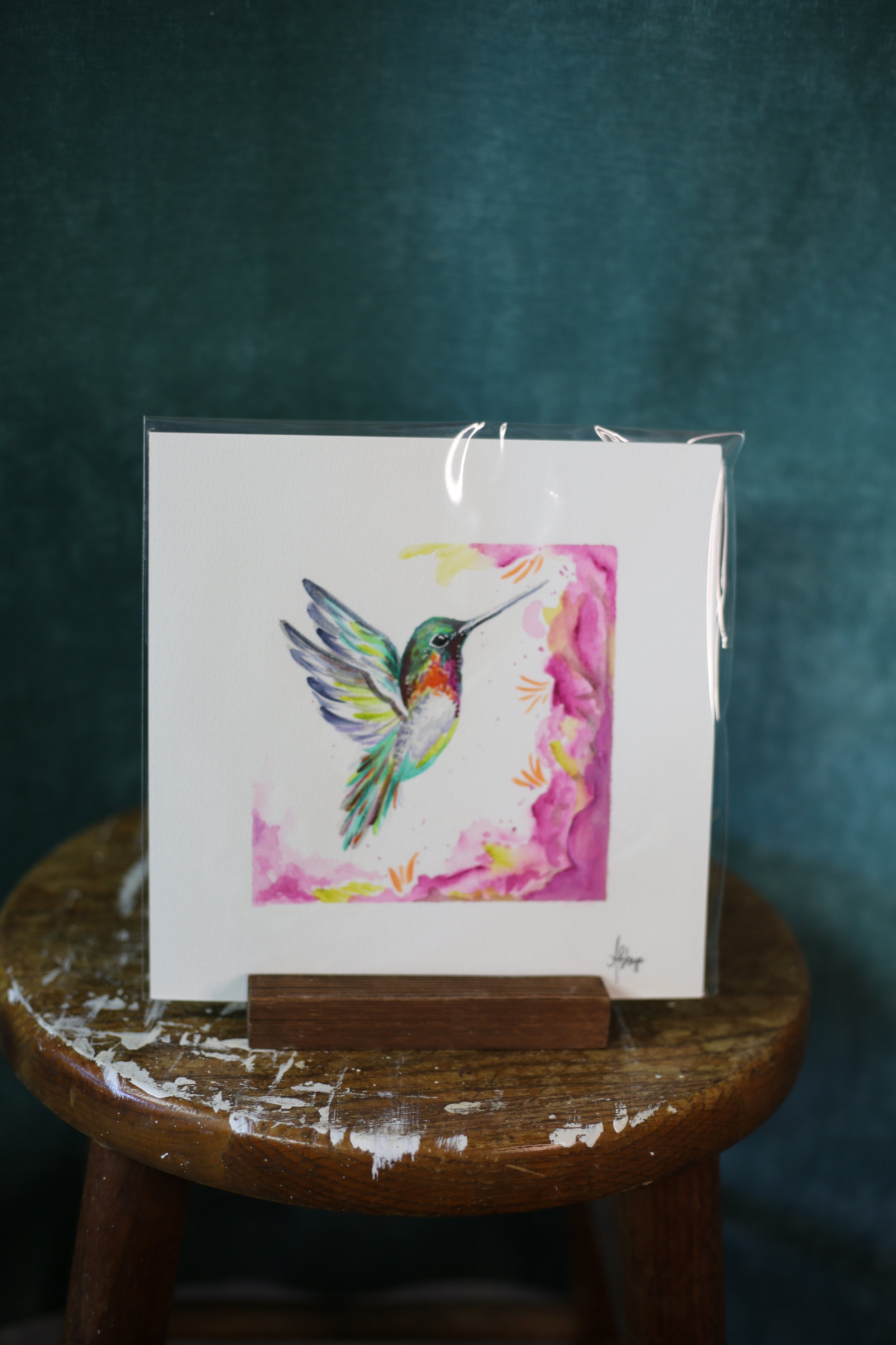 Watercolor - Hummingbird