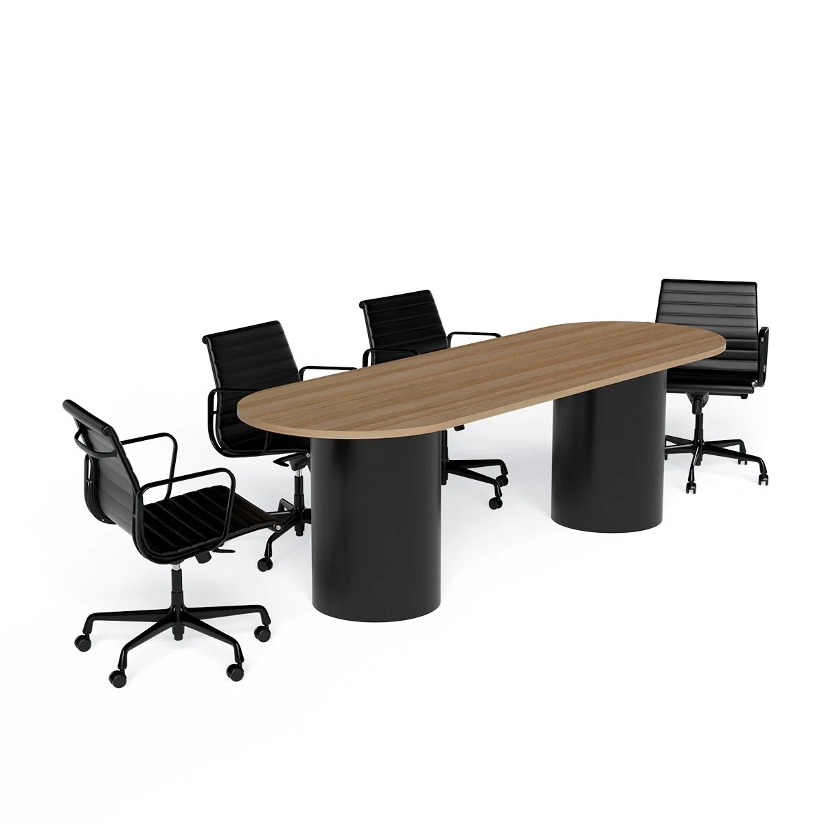 DRUM-MEETING-TABLE-450-dia-x-700H-2-leg-BLACK-NATURAL-OAK.jpg