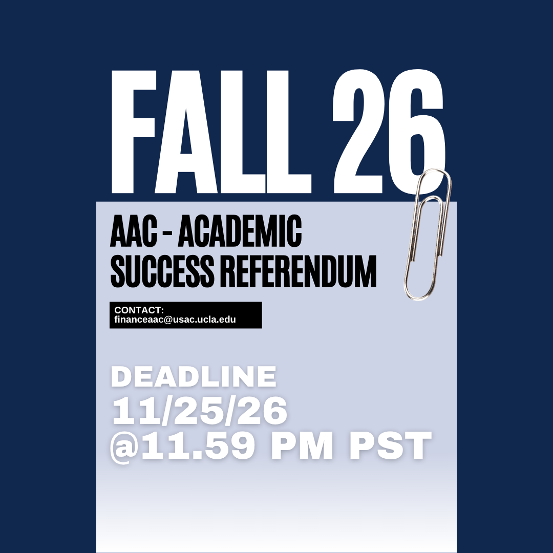Fall 2026 AAC - Academic Success Referendum Submission Deadline