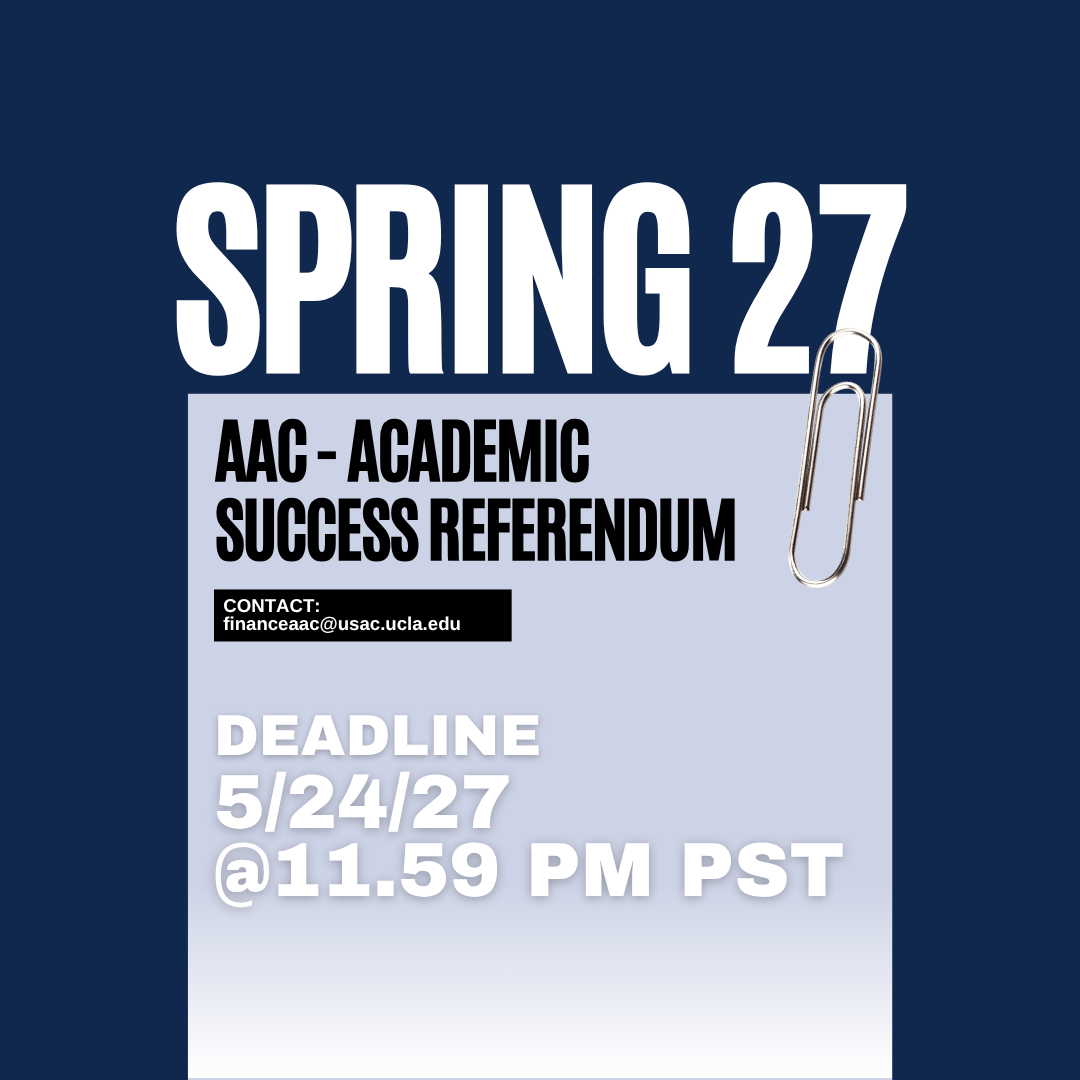 Spring 2027 AAC - Academic Success Referendum Submission Deadline