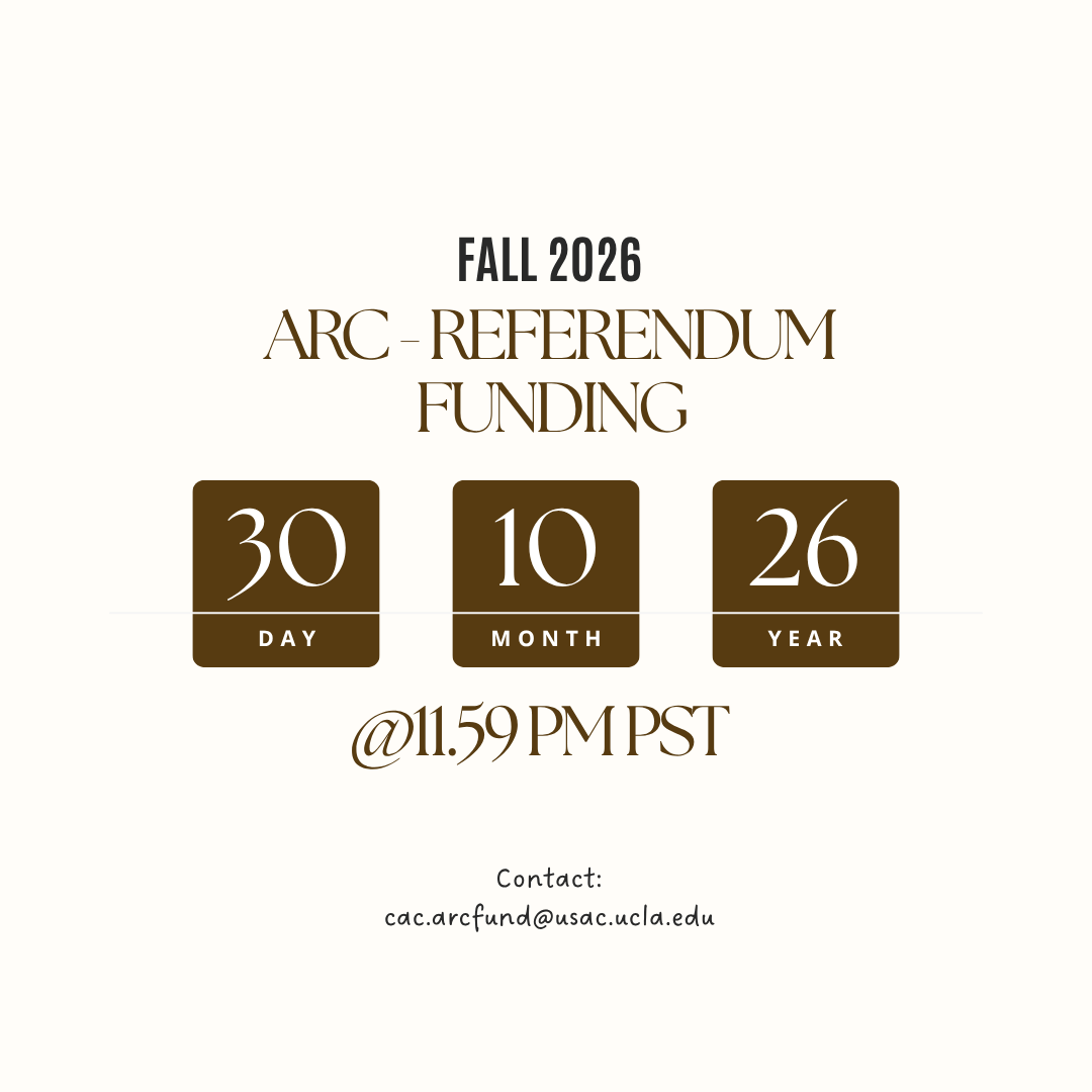 Fall 2026 ARC - Referendum Funding Submission Deadline