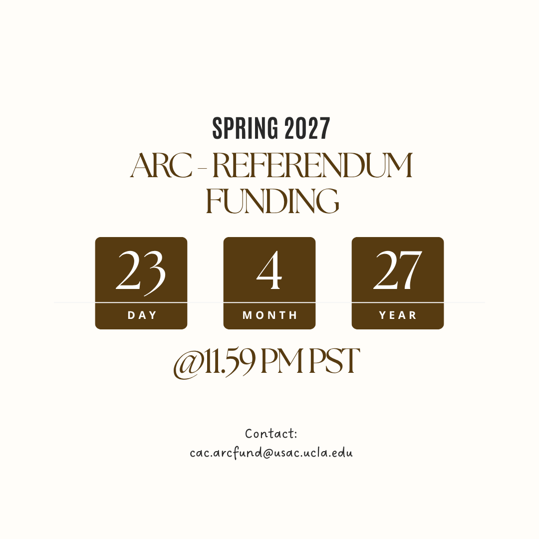 Spring 2027 ARC - Referendum Funding Submission Deadline