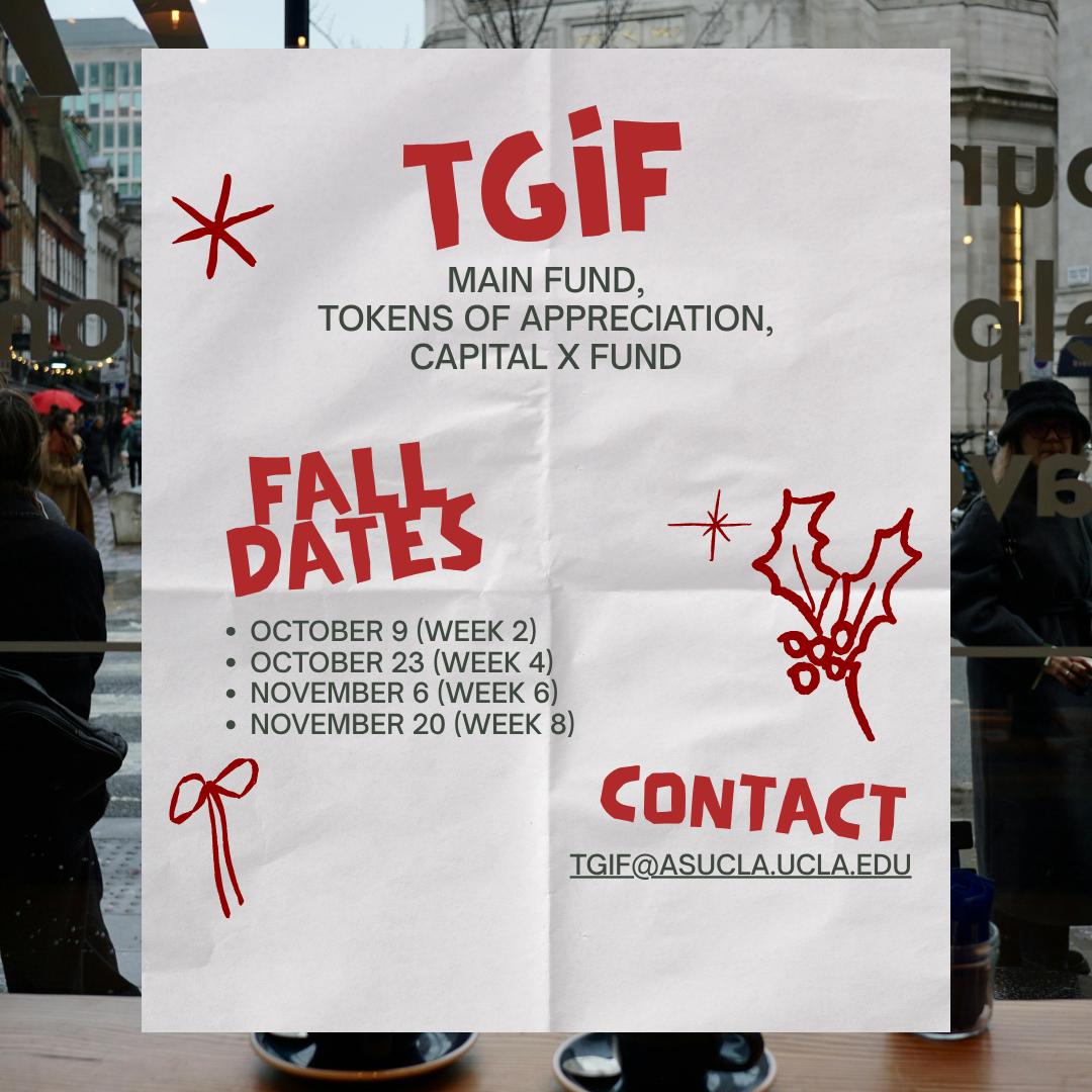 Fall 2026 TGIF - Main Fund, Tokens of Appreciation, Capital X Fund Submission Deadline