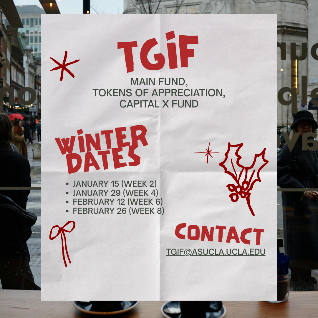 Winter 2027 TGIF - Main Fund, Tokens of Appreciation, Capital X Fund Submission Deadline