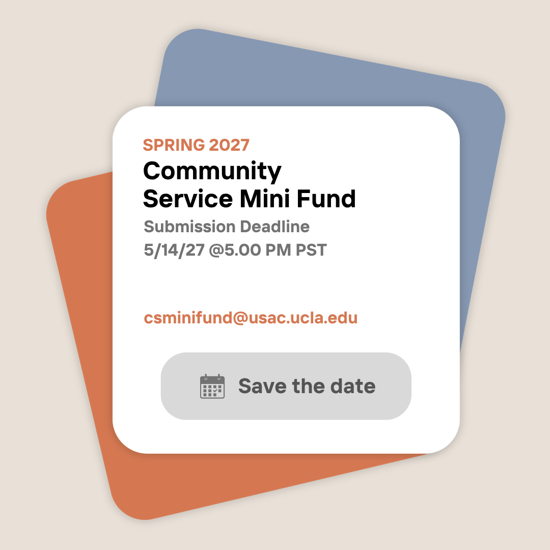 Spring 2027 Community Service Mini Fund Submission Deadline