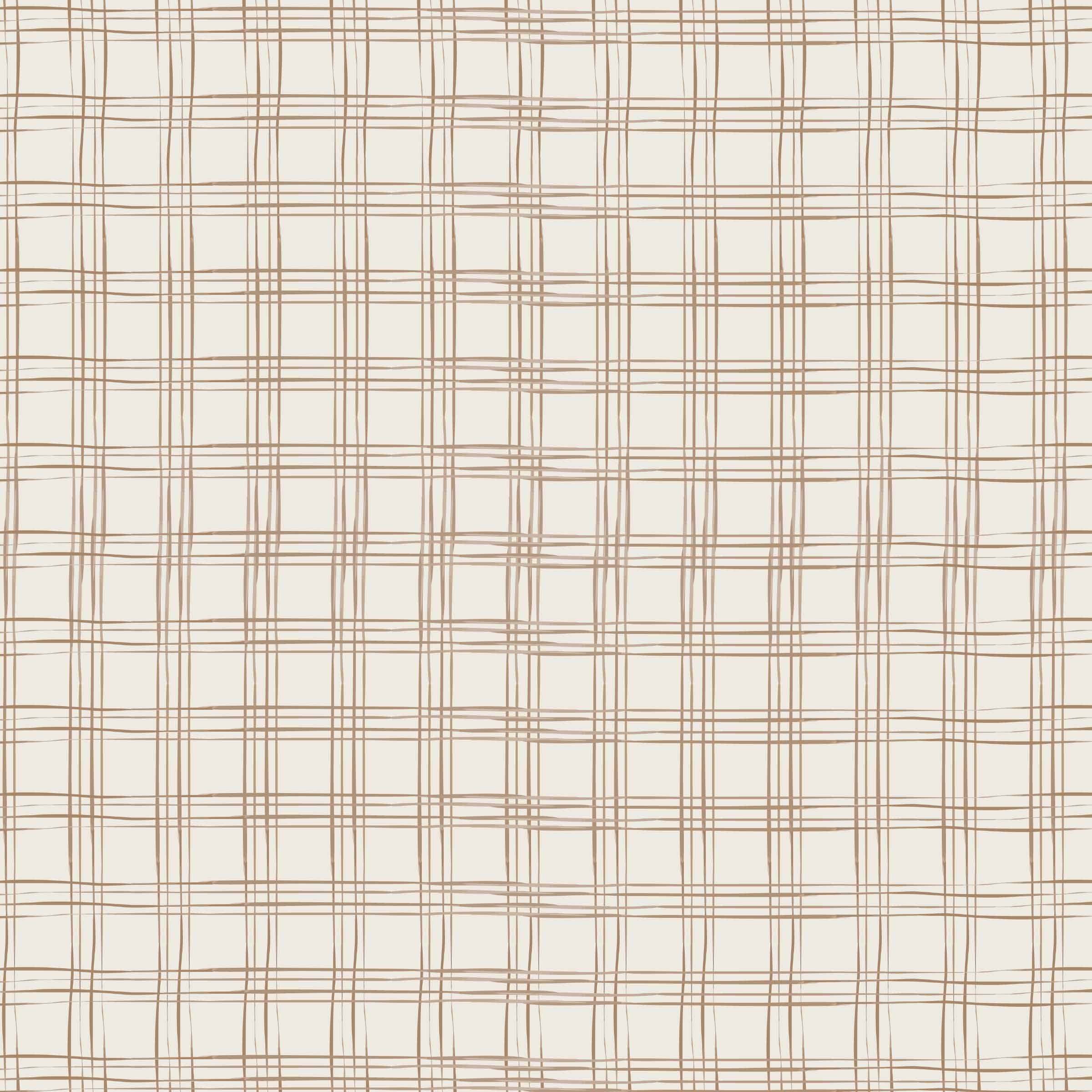 A wooden lattice or grid with beige background and brown intersecting lines.