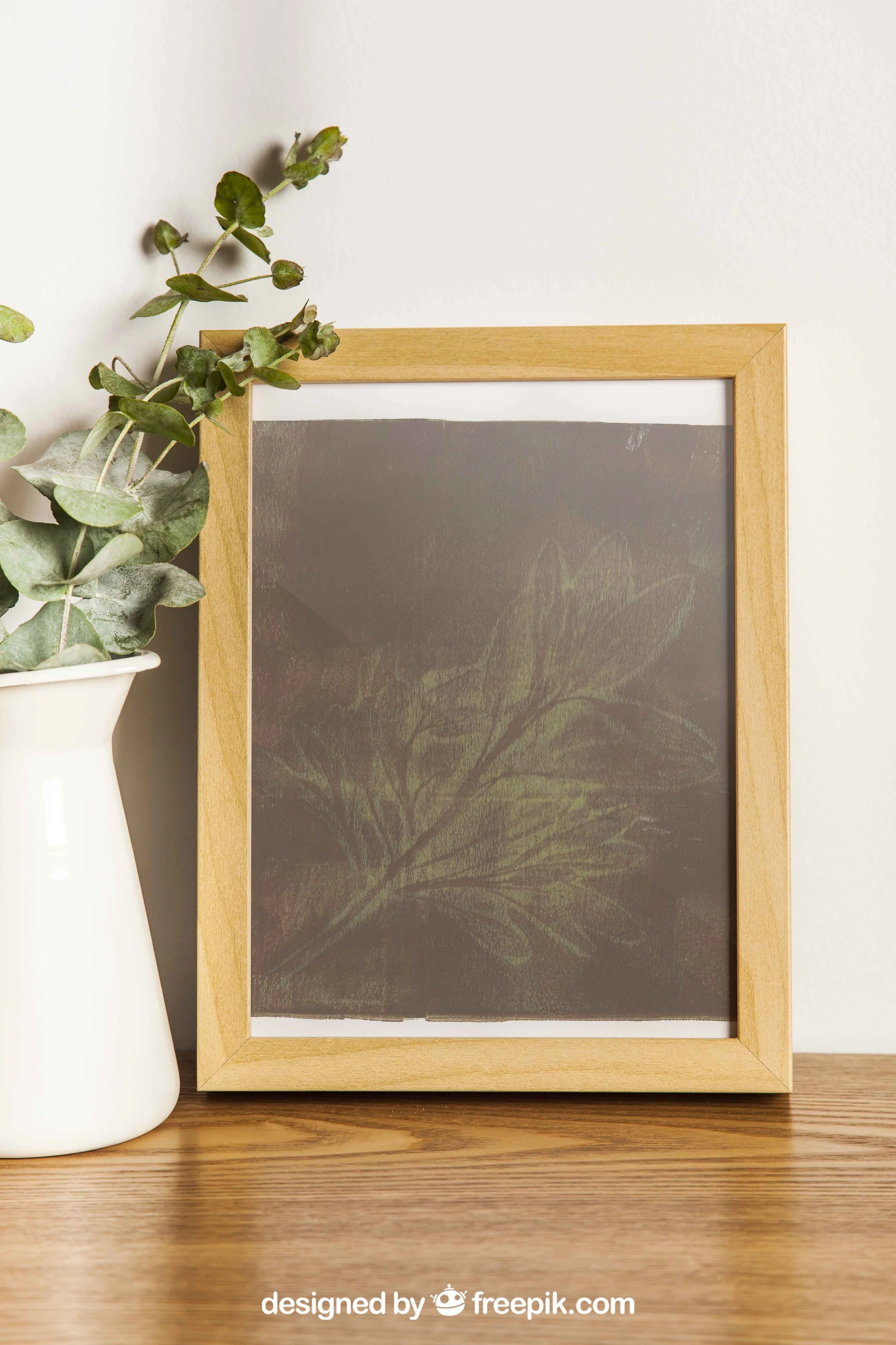 Green Botanical Acrylic Gel Plate Print-Original, One of a Kind Art Print - 9 x 11 inches - 2023 series print #3