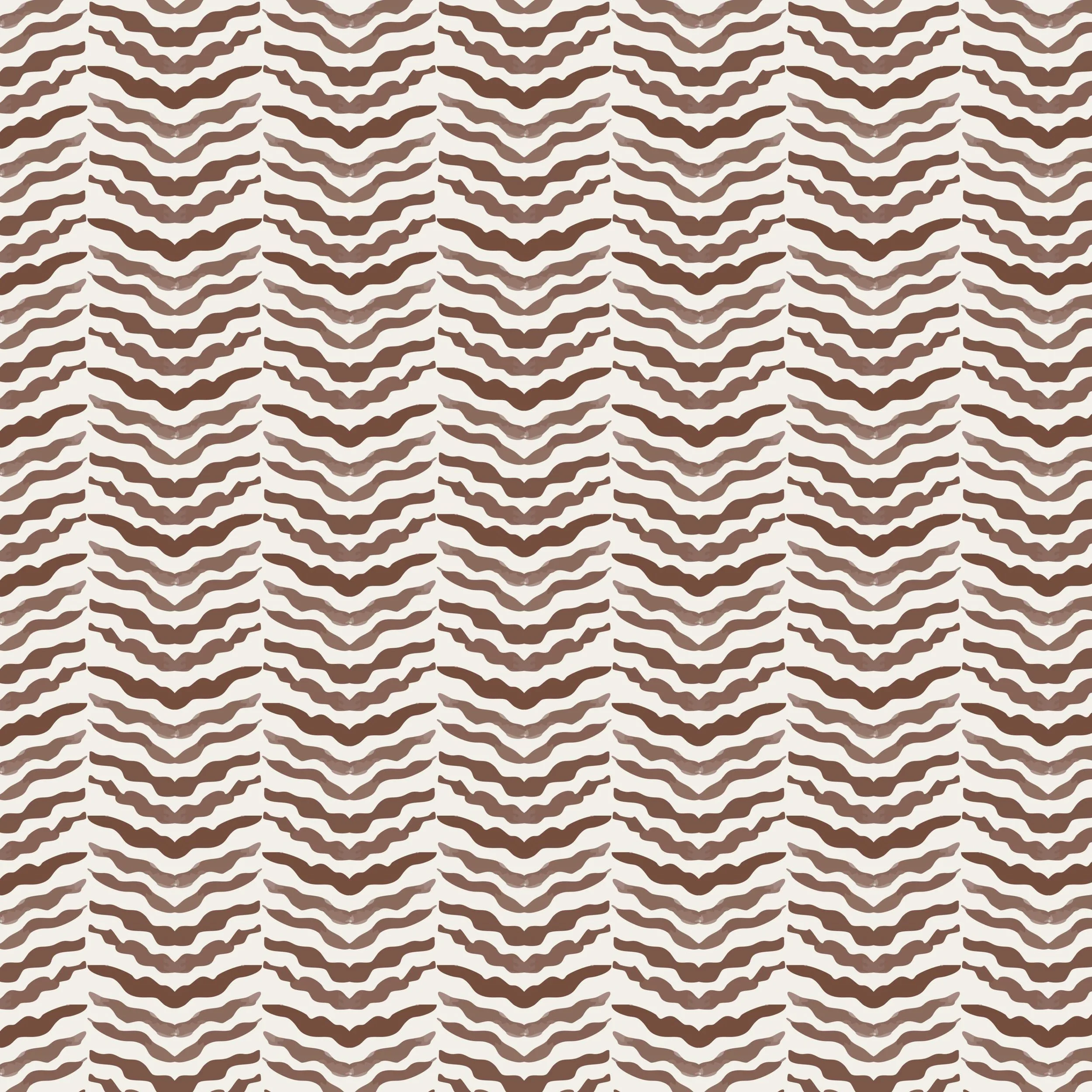Pattern of brown wavy lines on a light background.