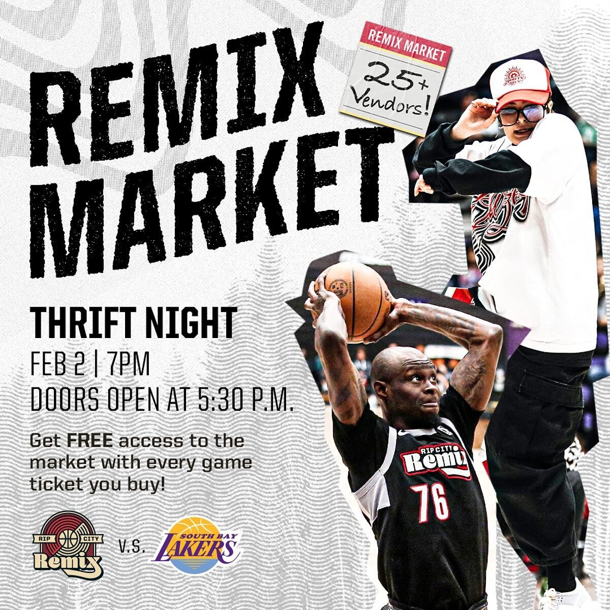 The Rip City Remix of the NBA G League recently hosted a Thrift Night theme night as a creative way to reach and engage next gen and casual fan audiences, drive earned media and integrate local businesses.