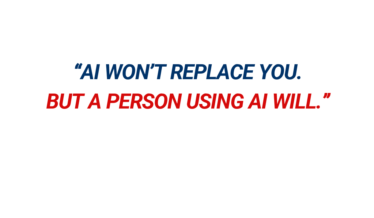 Presentation slide from the NFL Sales Summit about how AI is transforming sponsorship sales and sports business leadership