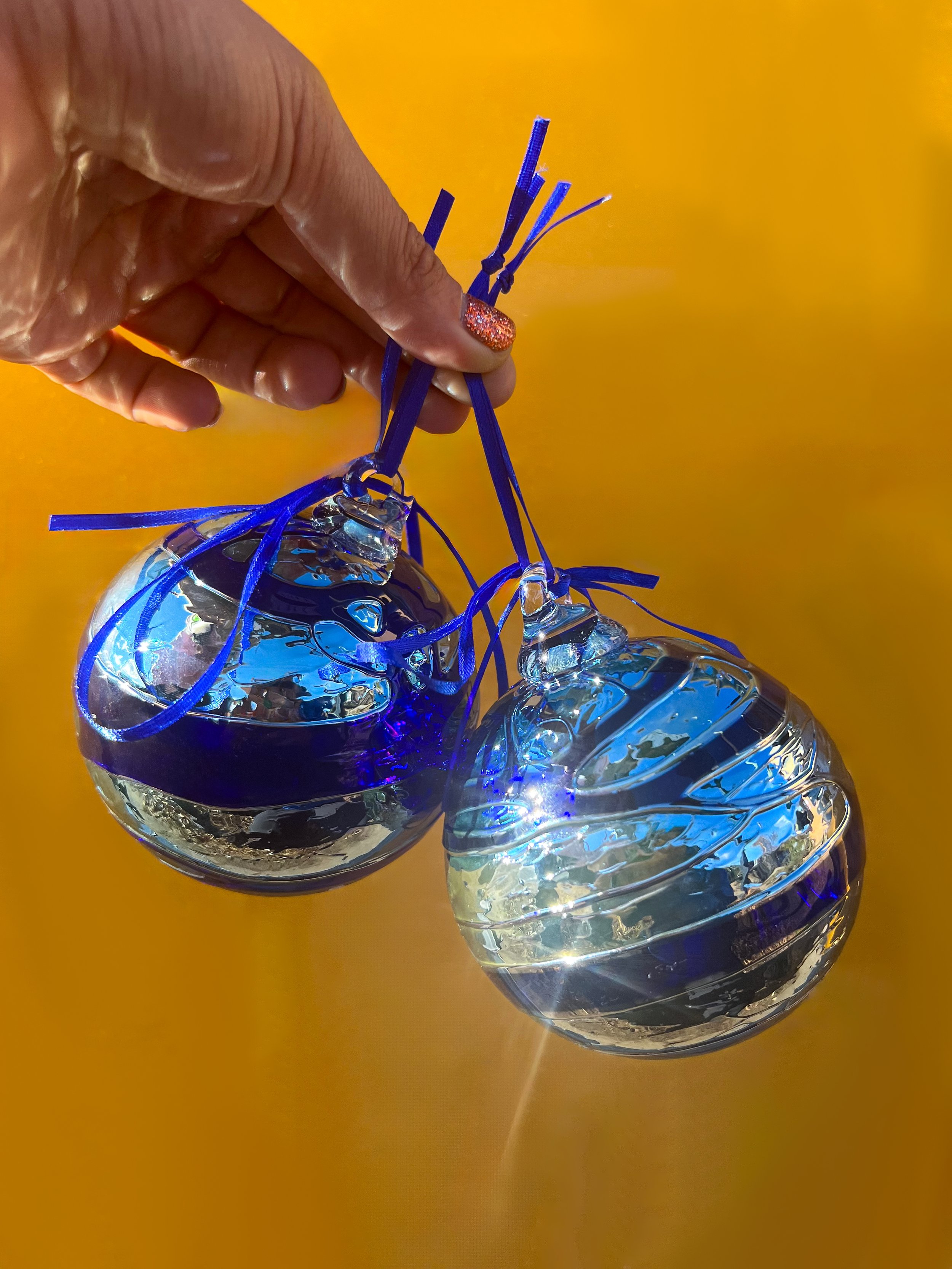 Metallic Moonrise Ornaments, Jake Pfeifer "Hot Glass Alley," 2023