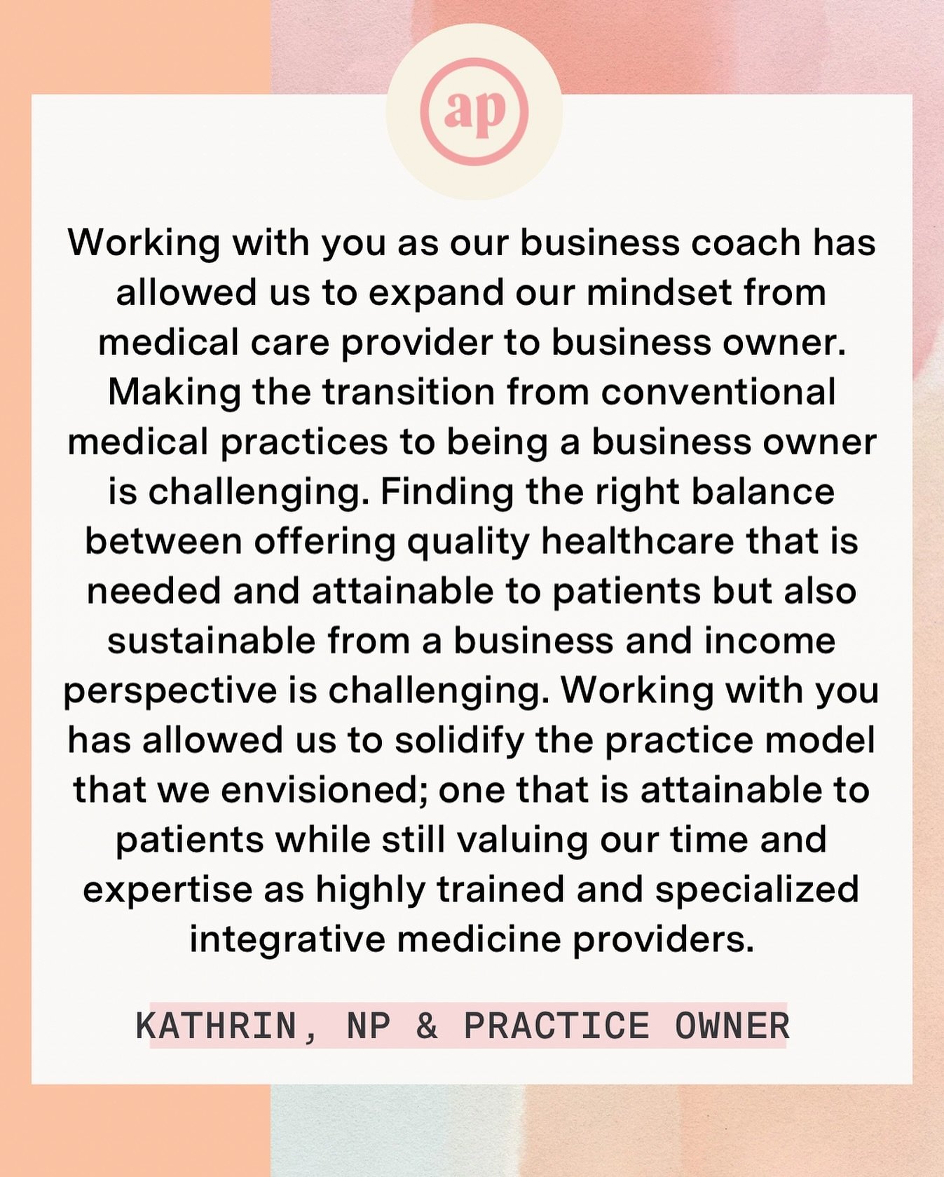 Empowering women in business is the #1 best part of my job💯

When I started The Advanced Practice I did it with a purpose in mind.

To improve women&rsquo;s healthcare and the work of the clinicians providing that care. It is literally my WHY.

And 