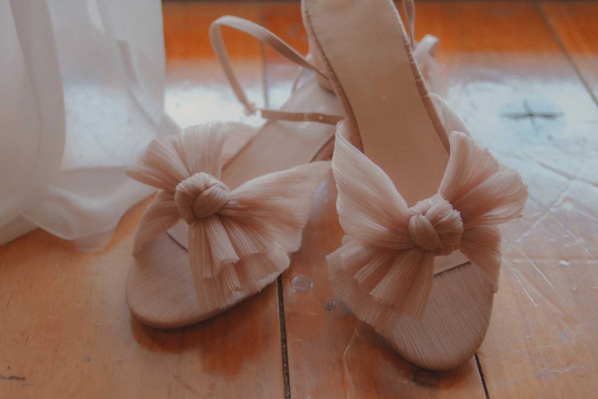 wedding day - brides shoes are ready to put on
