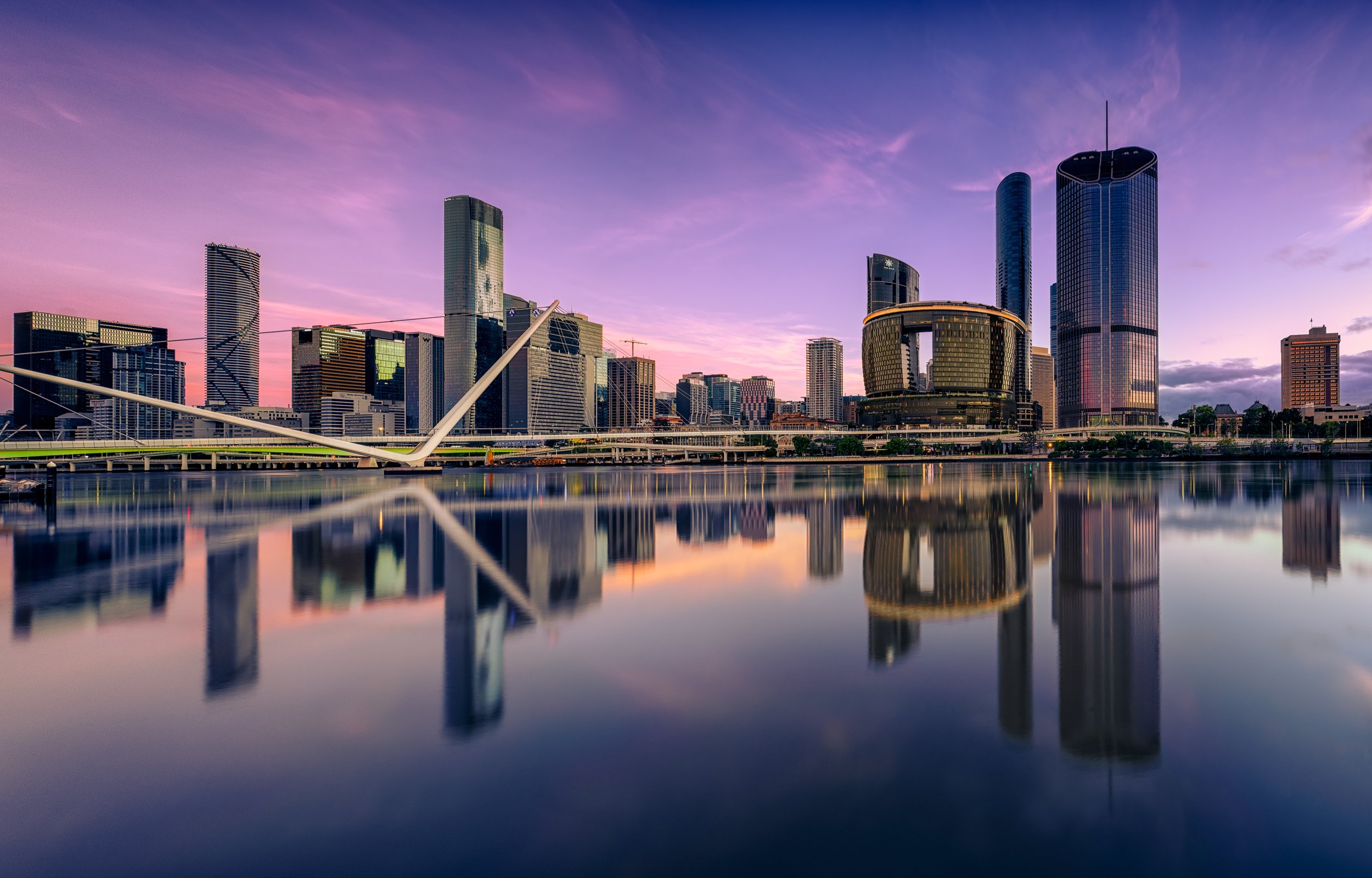 Panorama Brisbane city Sunrise 