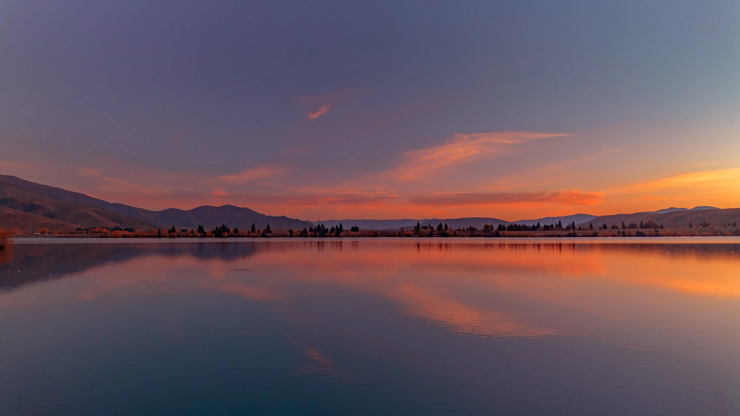 Twizel at sunset drone pic 