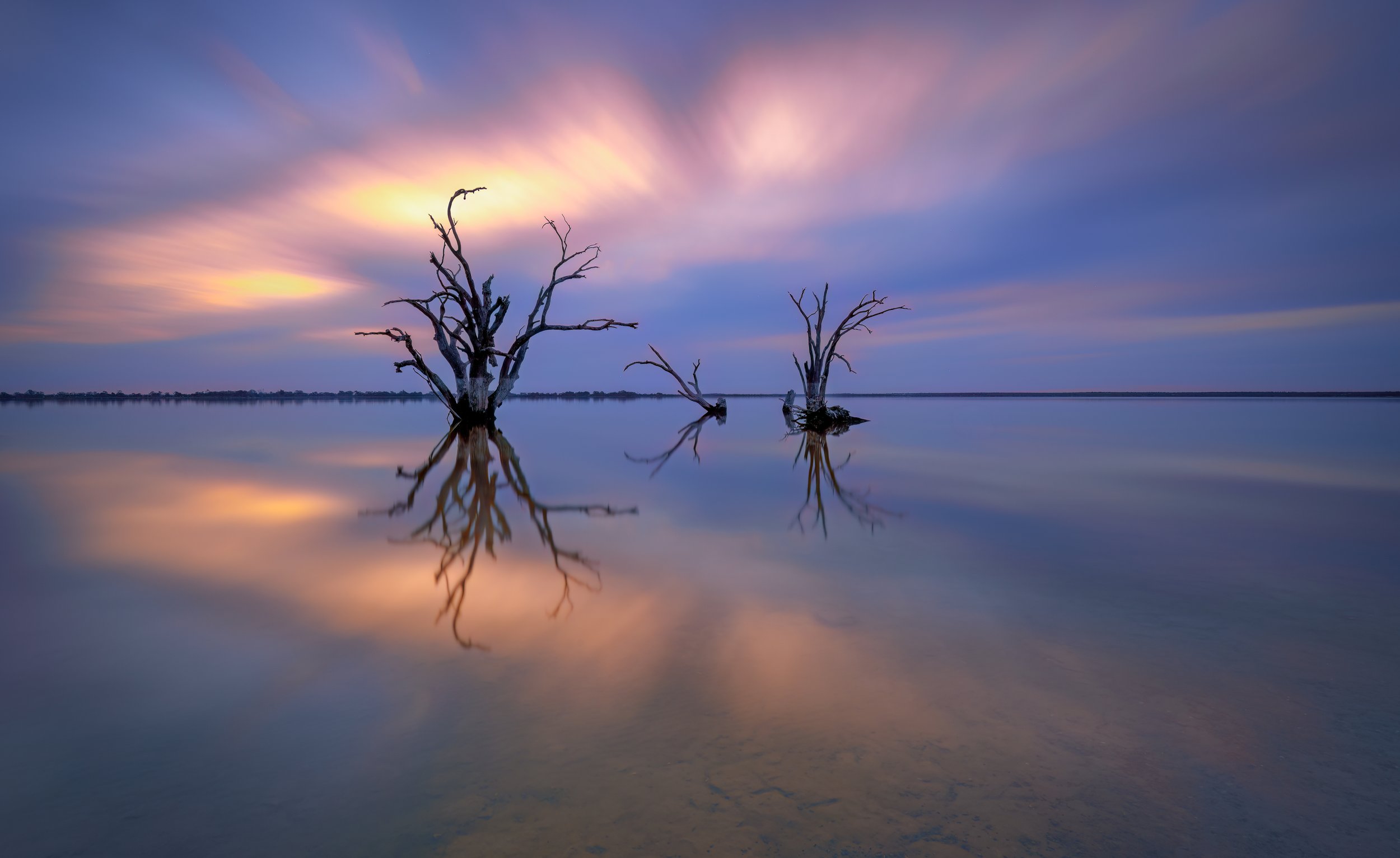 Framed by clouds at Lake Bonney 