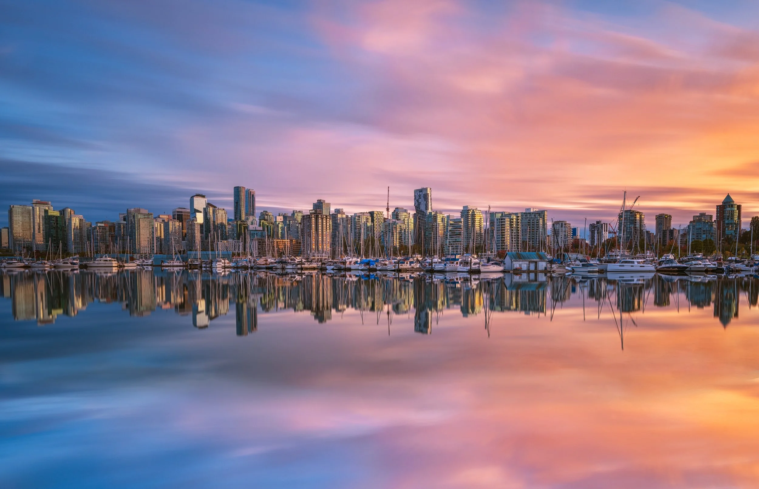 "Downtown Vancouver at Sunset"