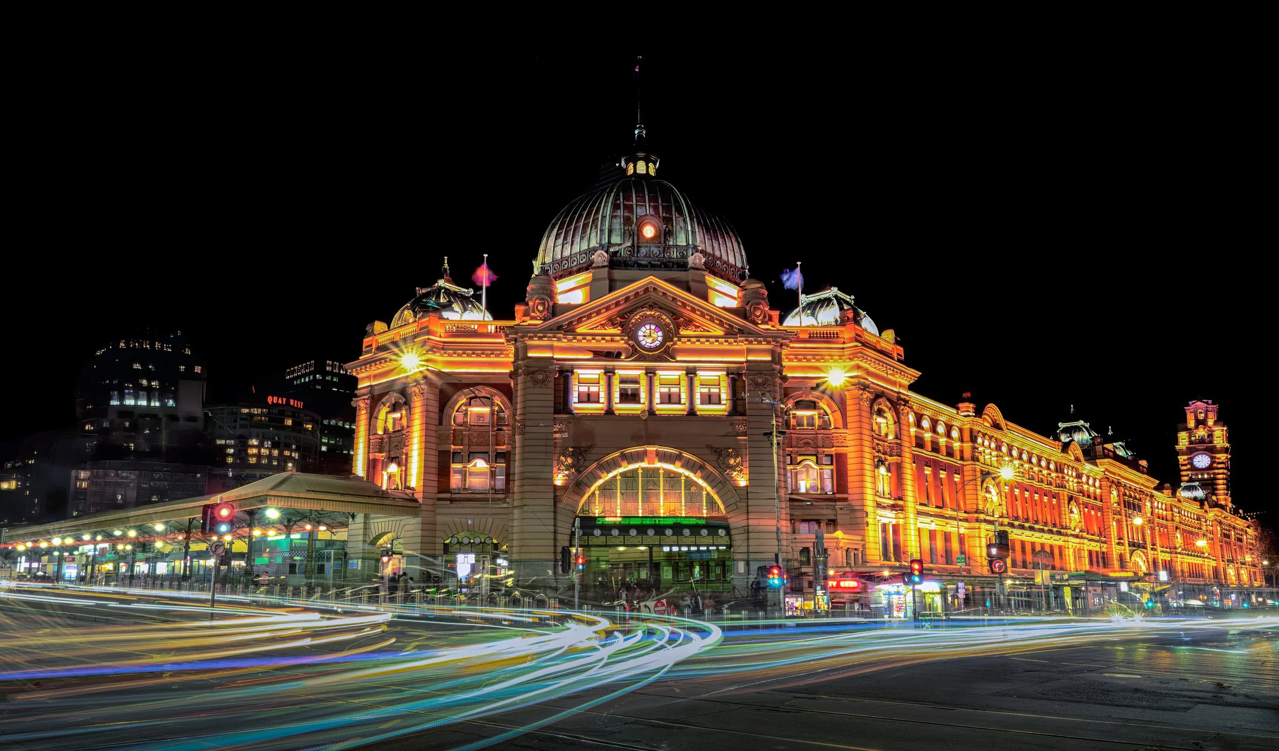Flinders street Station at night  - Melbourne