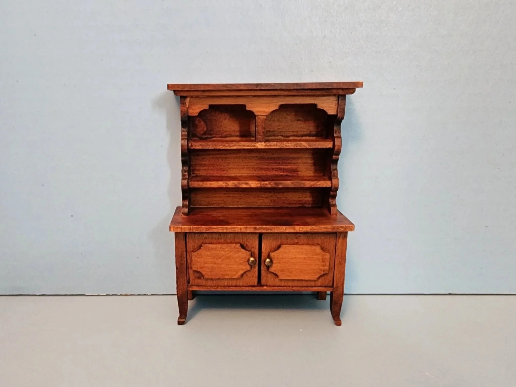 German Red Stain Dining Room Hutch