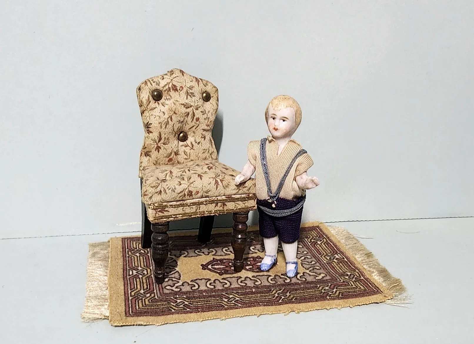 Old German Bisque Dollhouse Boy