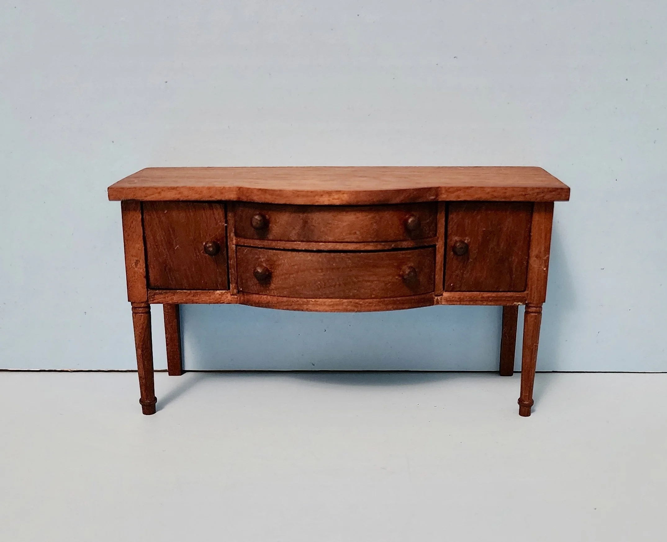 Antique German Bow Front Sideboard.  Item # 021