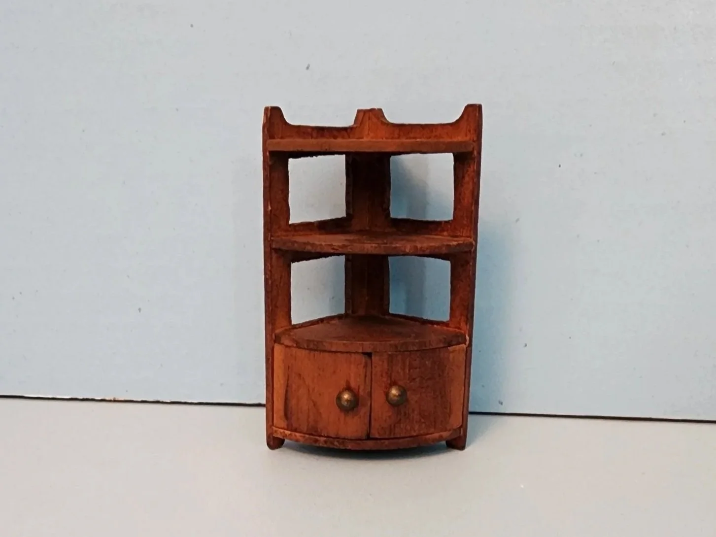 German Red Stain Corner Shelf