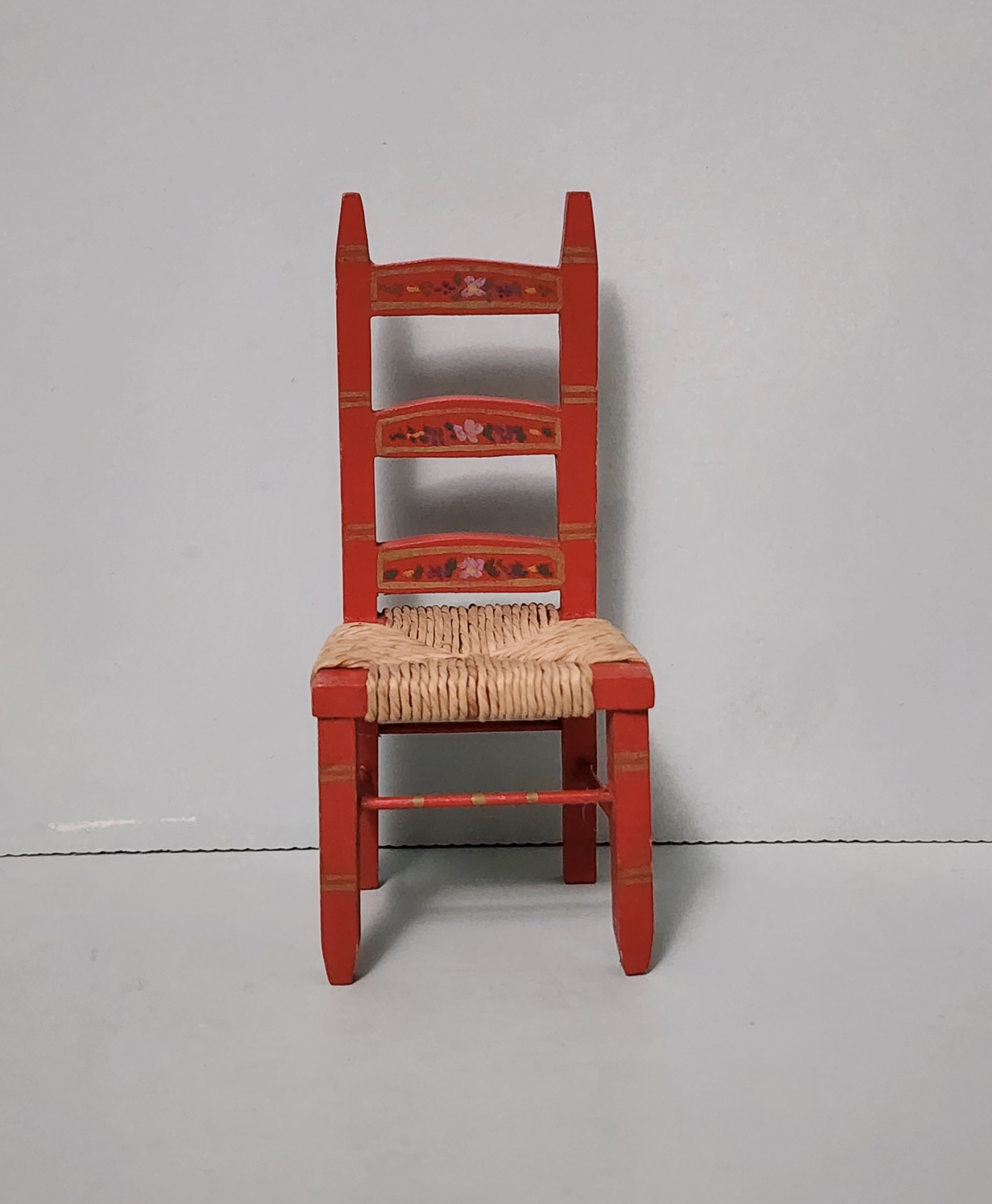 Tynietoy Ladder Back Chair, Red  Item#014. On hold