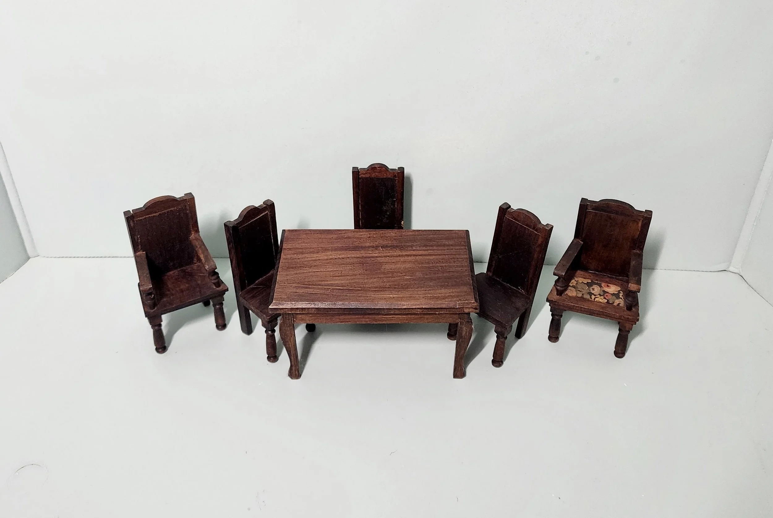 German Red Stain 7 Piece Dining Room Set