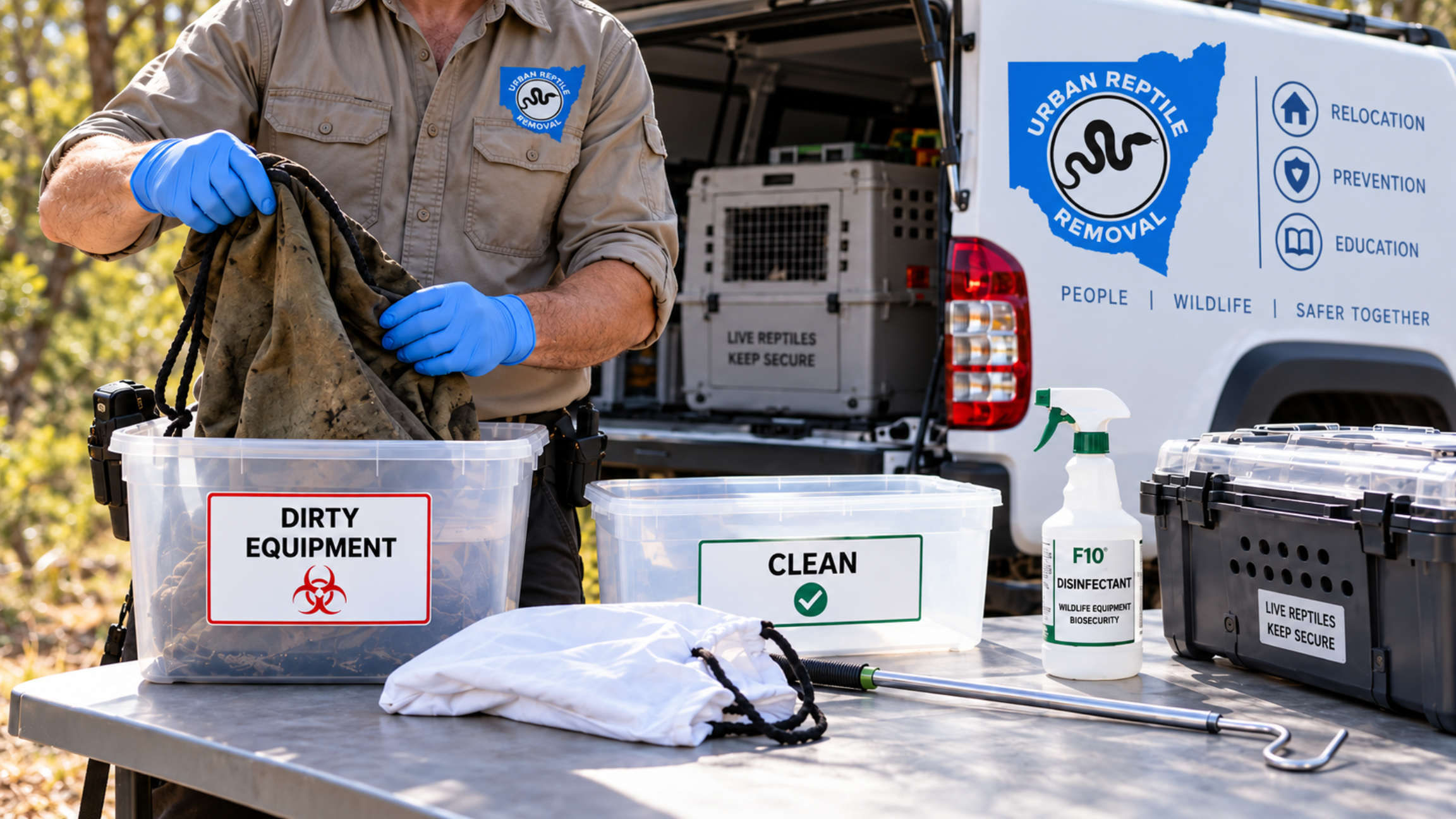 Reptile Hygiene &amp; Biosecurity Best-Practice Hygiene for Professional Reptile Catchers