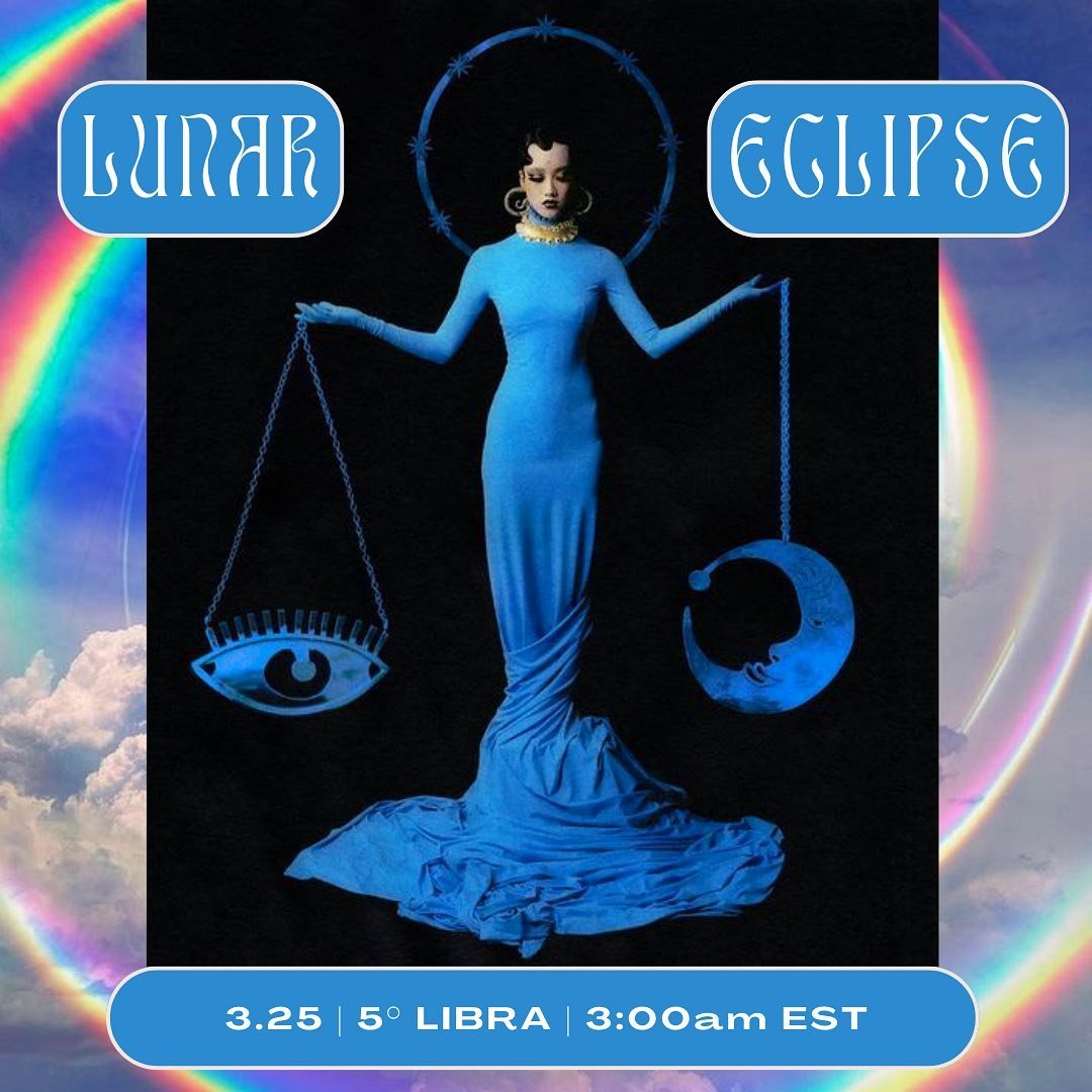1st Eclipse of the year just dropped, opening a portal to new levels of consciousness &amp; accelerated growth 🌀

As this lunation connects with the South Node of the Moon, we&rsquo;re being called to release our grip on past behaviors/relationships