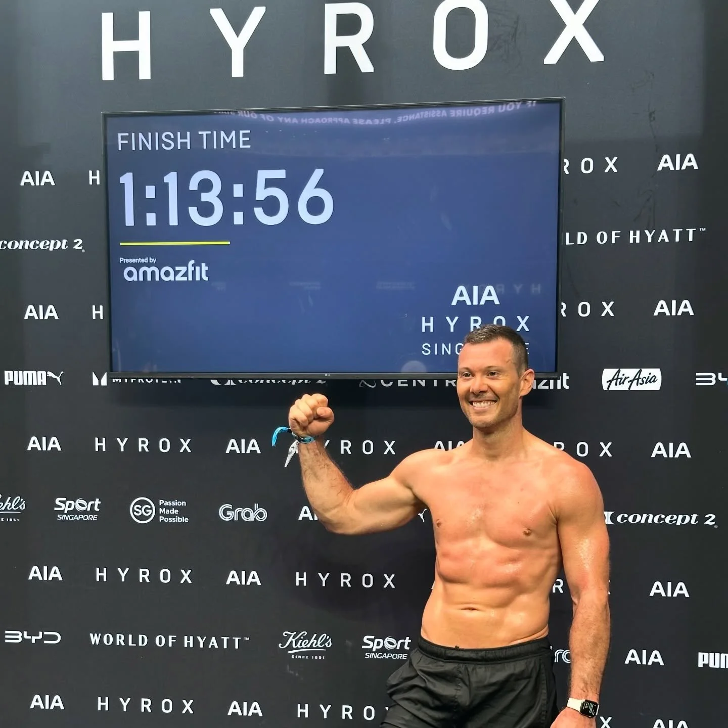 HYROX SG 2026 | Men&rsquo;s Open 🇸🇬

4th in my AG and 61st overall with a time of 1:13:56.

A little slower than I was hoping for but a decent first attempt at men&rsquo;s open (and close to another podium).

Thank you to everyone who came down to 