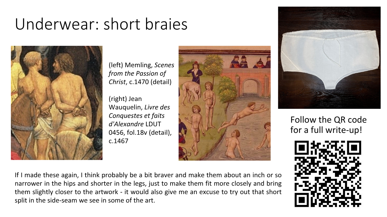 Underwear: short braies