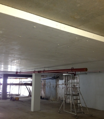 U-Spec Soffit Liner. Depending upon the choice of components, can also provide fire protection, acoustic insulation, high impact resistance, and an aesthetic finish.