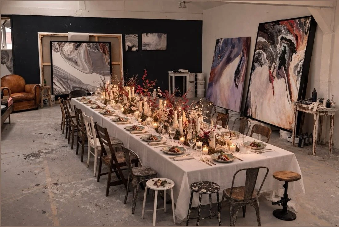 Diner gastronomique et artistique au coeur de l'atelier de Silvère Jarrosson