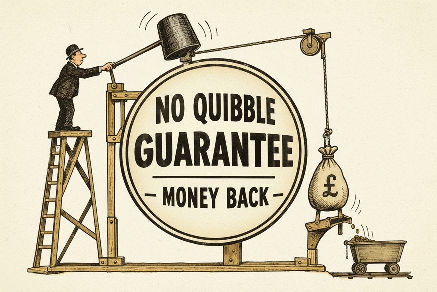working hard Heath Robinson style to give a public speaking guarantee