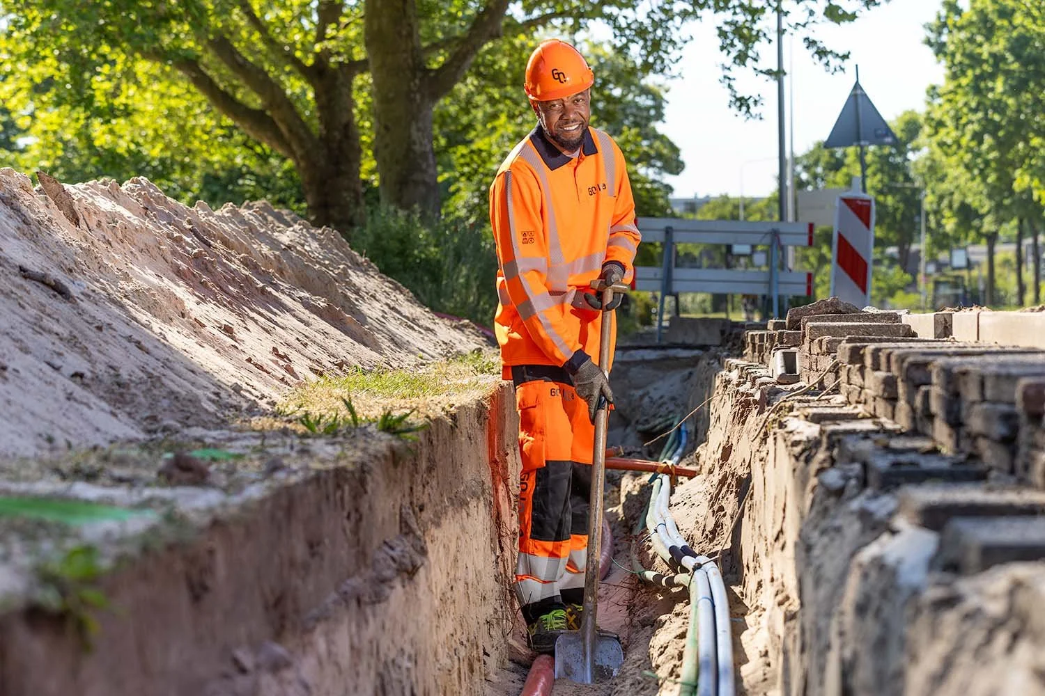 Bedrijfsfotografie aanleg ondergrondse infra