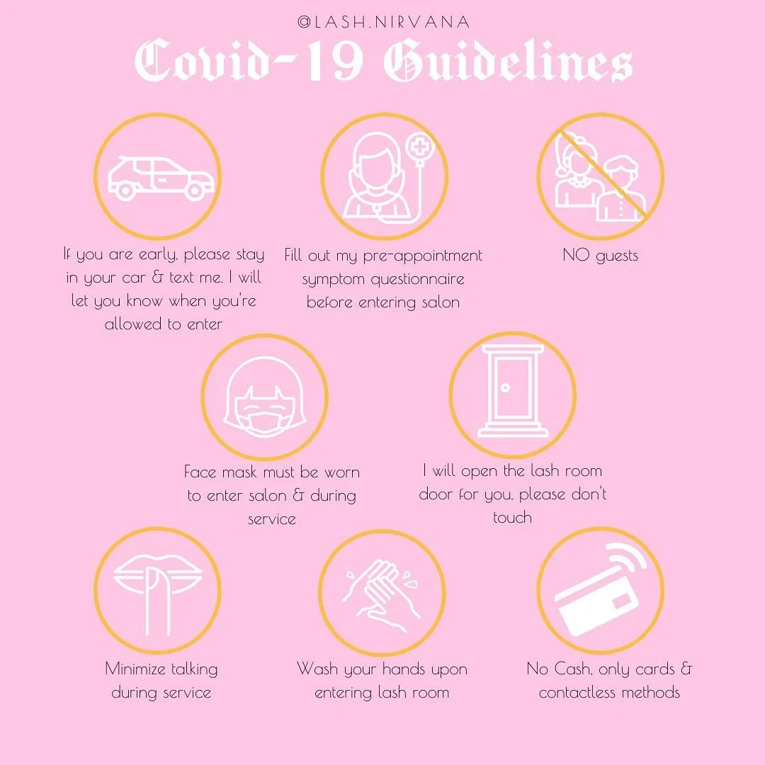 *UPDATE: Another mandatory policy set by the state is the need for protective coverings during appointments. I will provide a cape or gown to be worn during your service. If you do not want to wear one, you will not be able to get lashes.* While we d