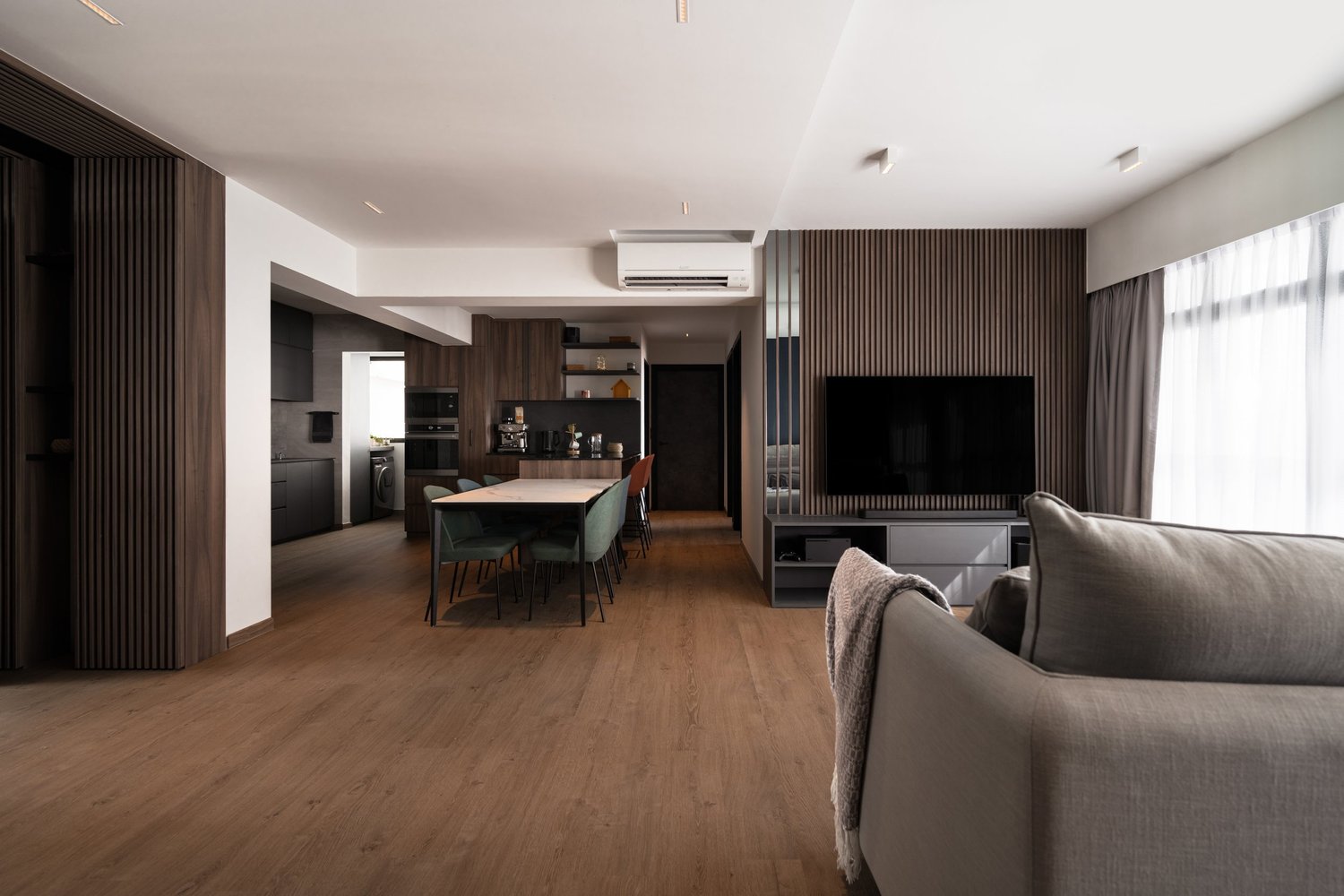 Materials and detailing in a completed HOFT interior