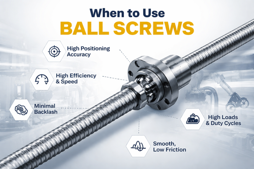 When to use ball screws visual guide from DINGS Motion USA
