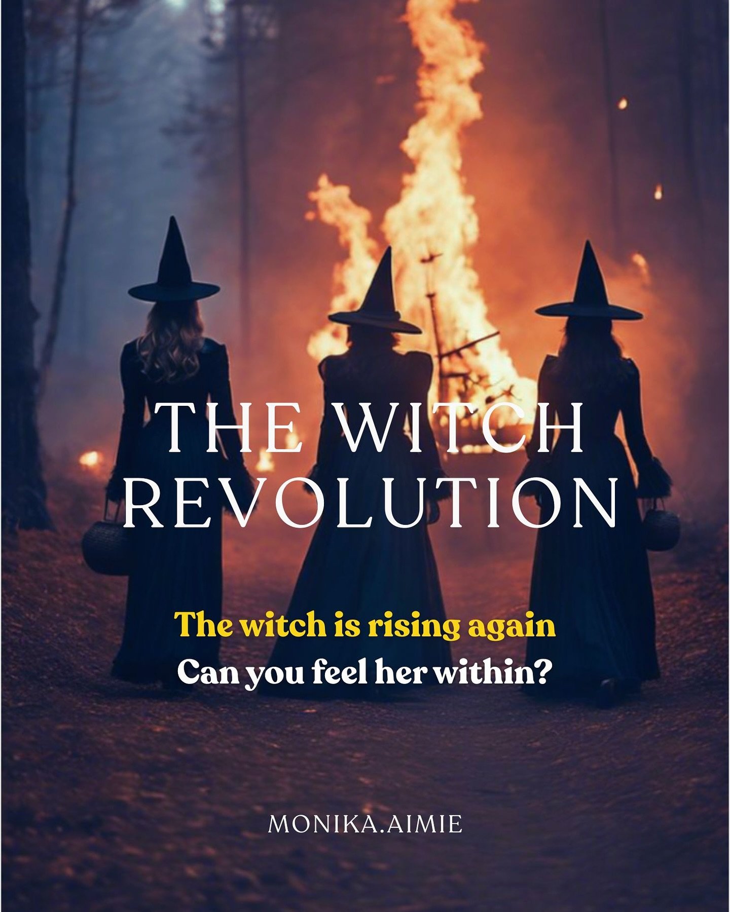 The Witch Revolution 🔥

Reclaiming our true power as women is both individual + collective.

Collective bc entire systems have been built to disconnect us from our most potent gifts 🪄

Gifts such as deep intuition, understanding of all that&rsquo;s