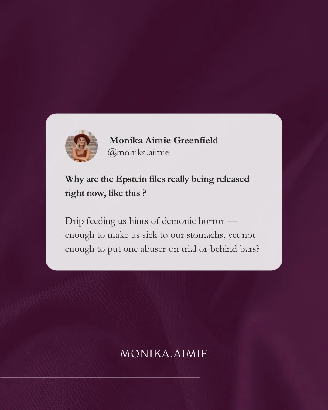 Never let it be ok.
Eyes open.
Rage. Regulate. Revolution.