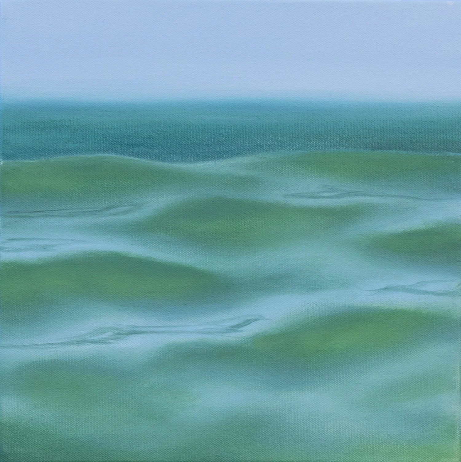 Sunday greens No. 2, oil on canvas, 12 x 12 in.