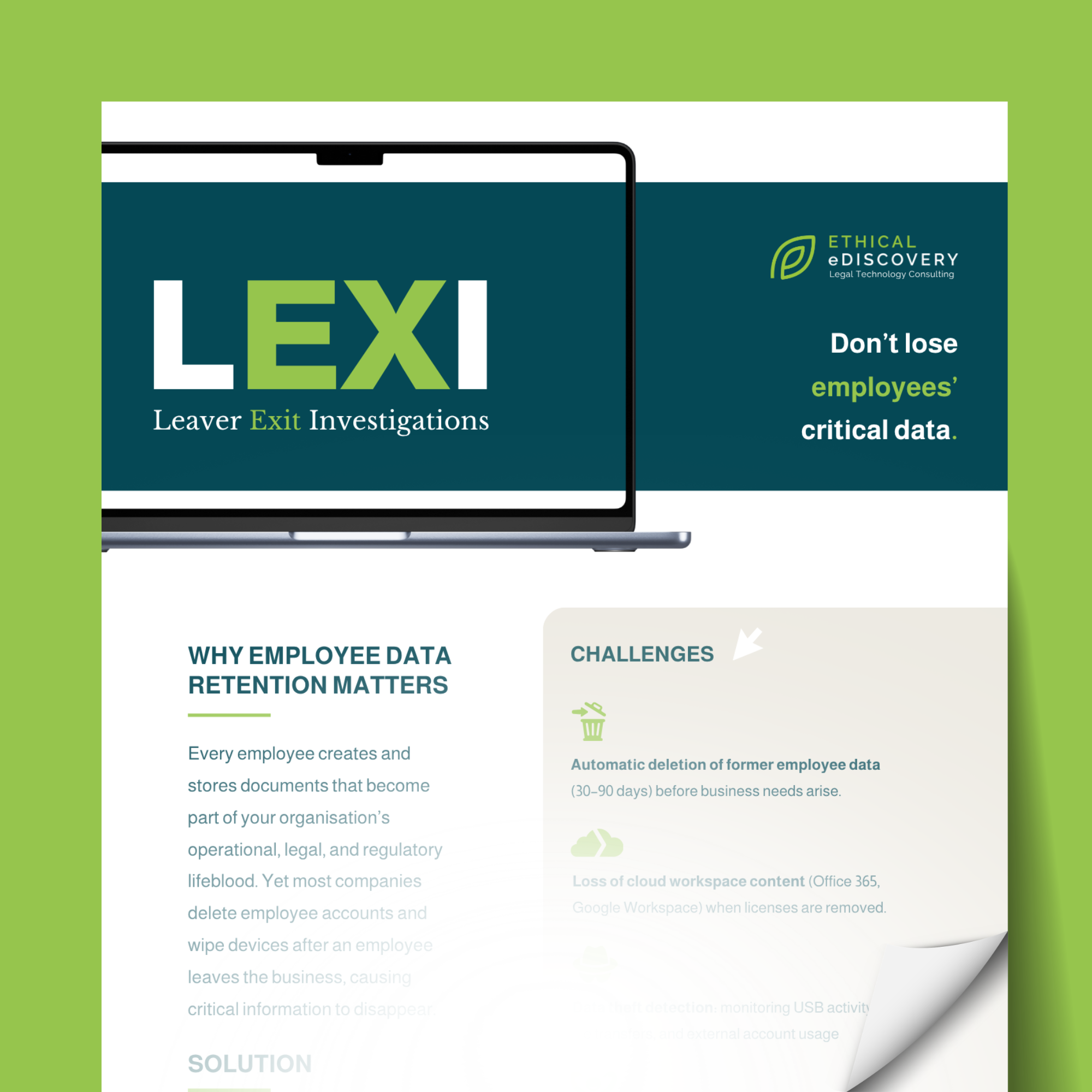 Image showcasing the first page of employee exit investigations