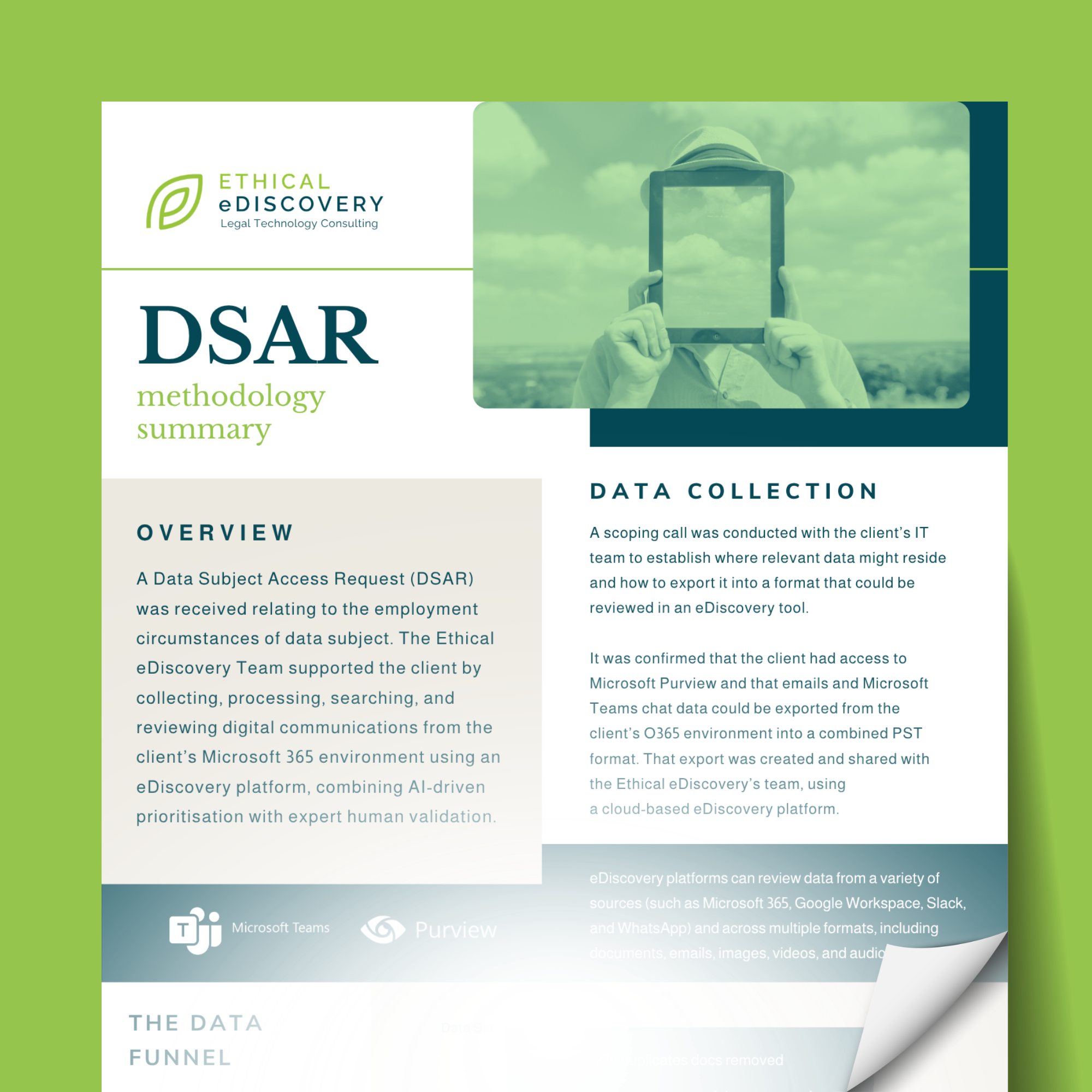 Image showcasing the first page of a DSAR case study
